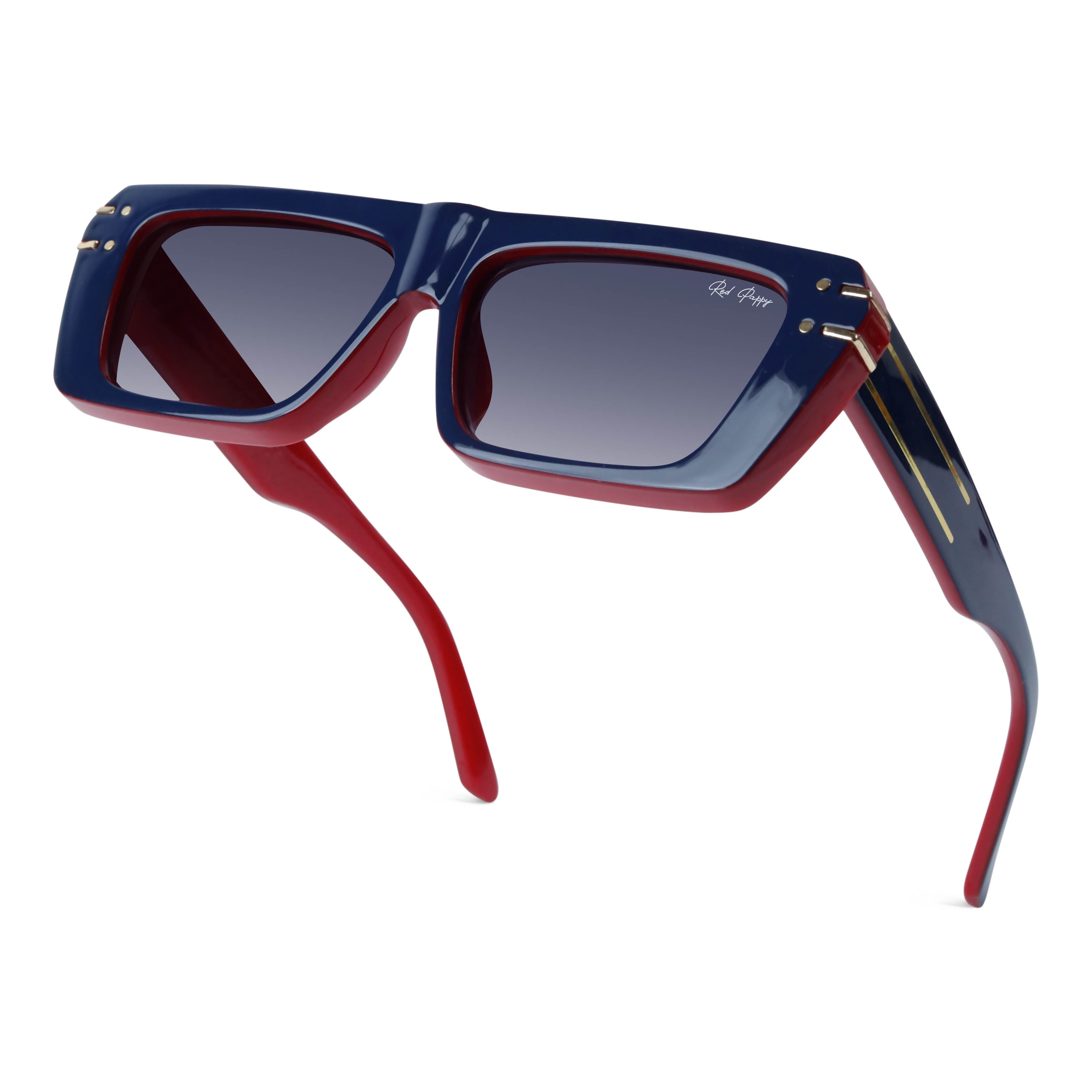 Tyntix Red Rectangle Sunglasses