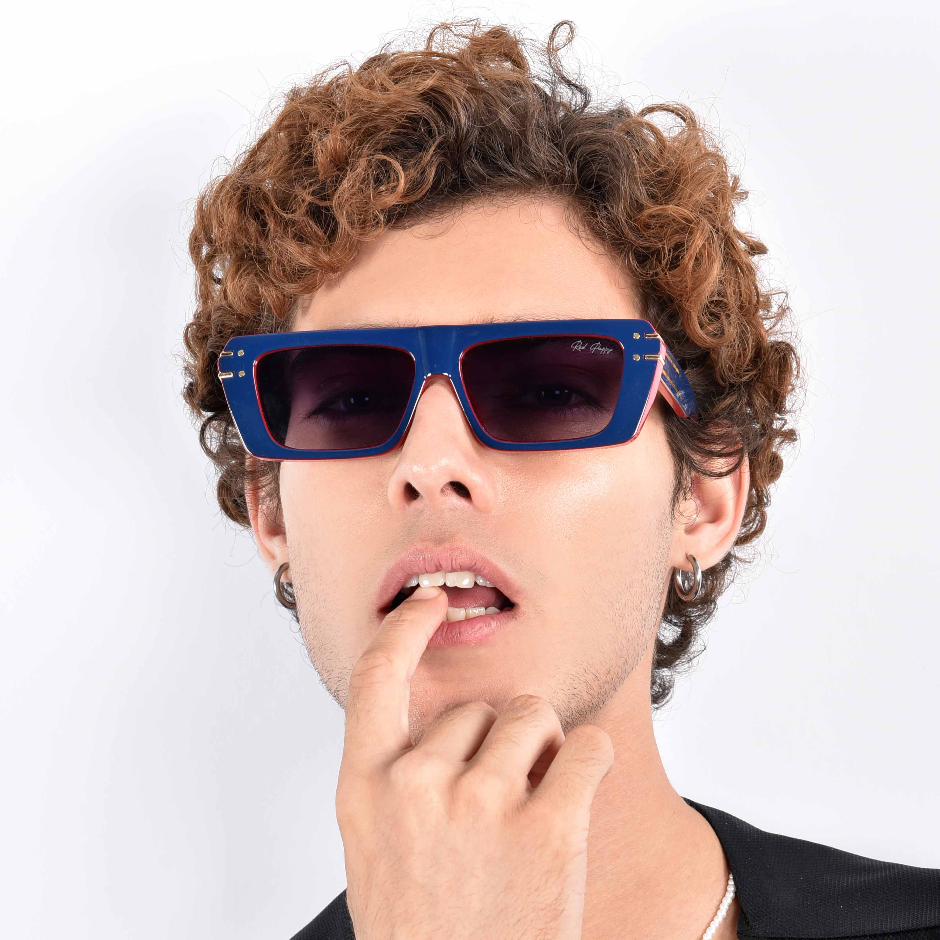 Tyntix Red Rectangle Sunglasses