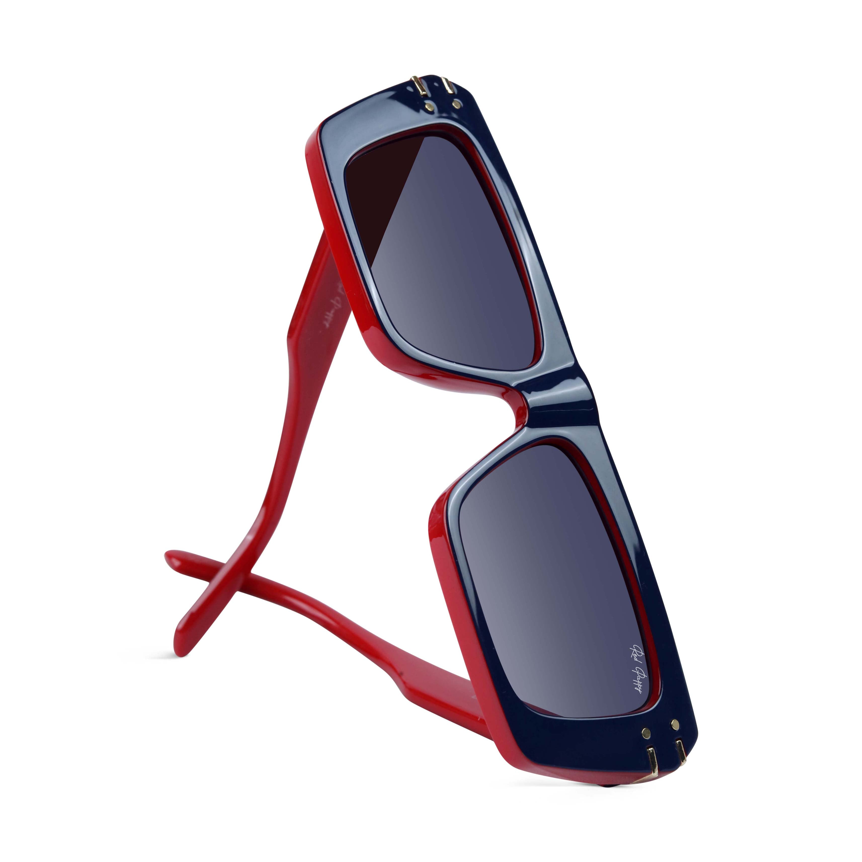 Tyntix Red Rectangle Sunglasses