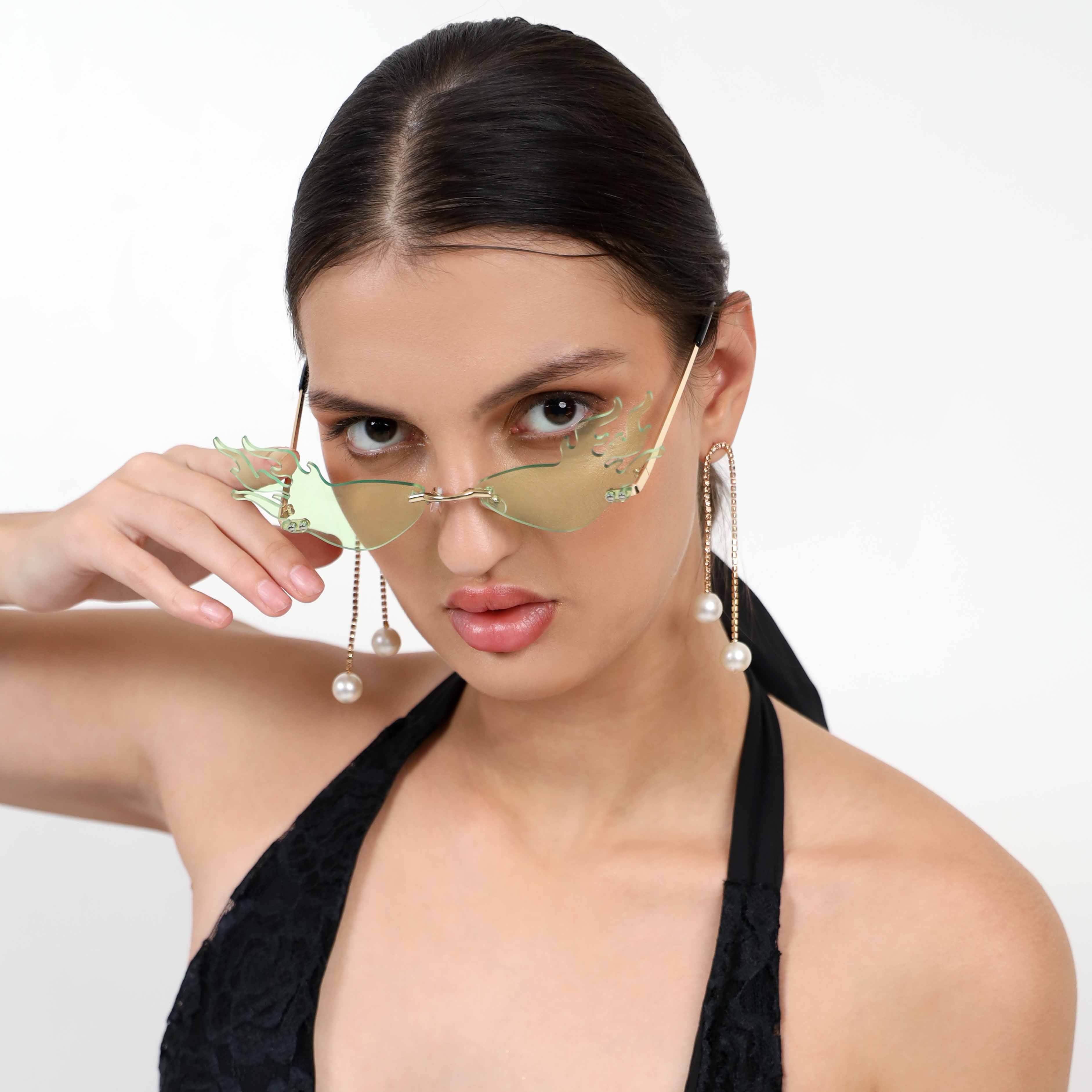 Velora Green Fire Sunglasses