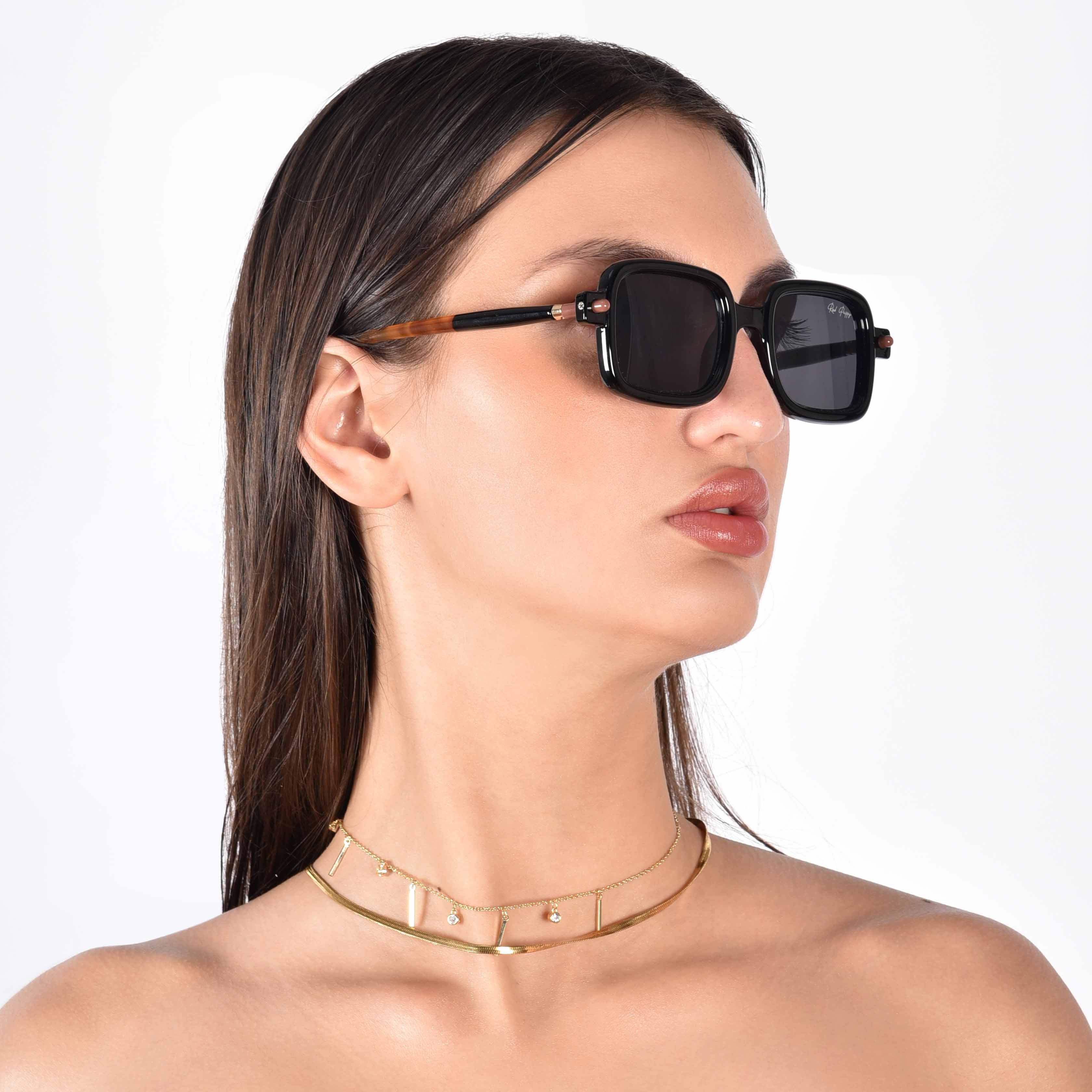 Vexor Black Square Sunglasses