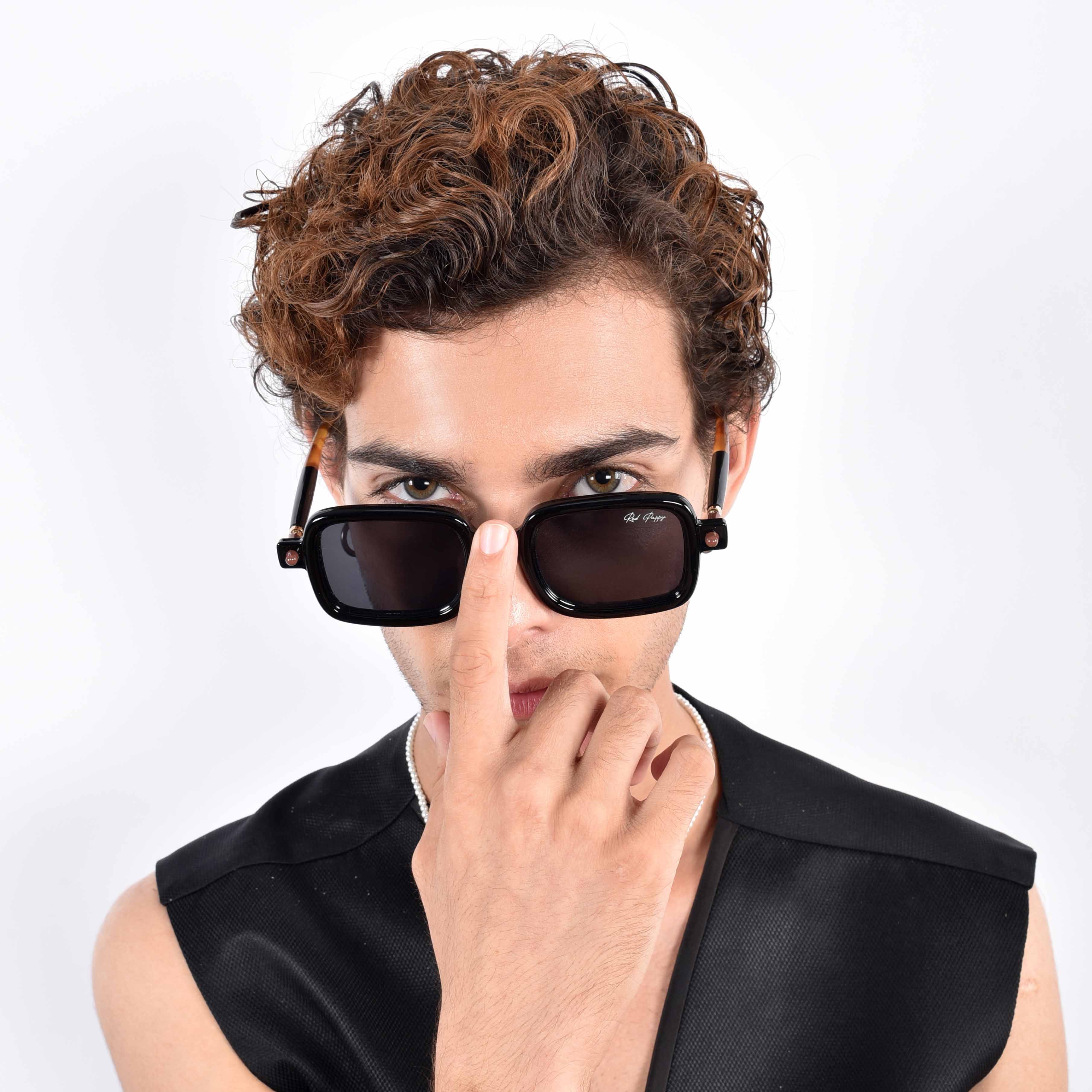 Vexor Black Square Sunglasses