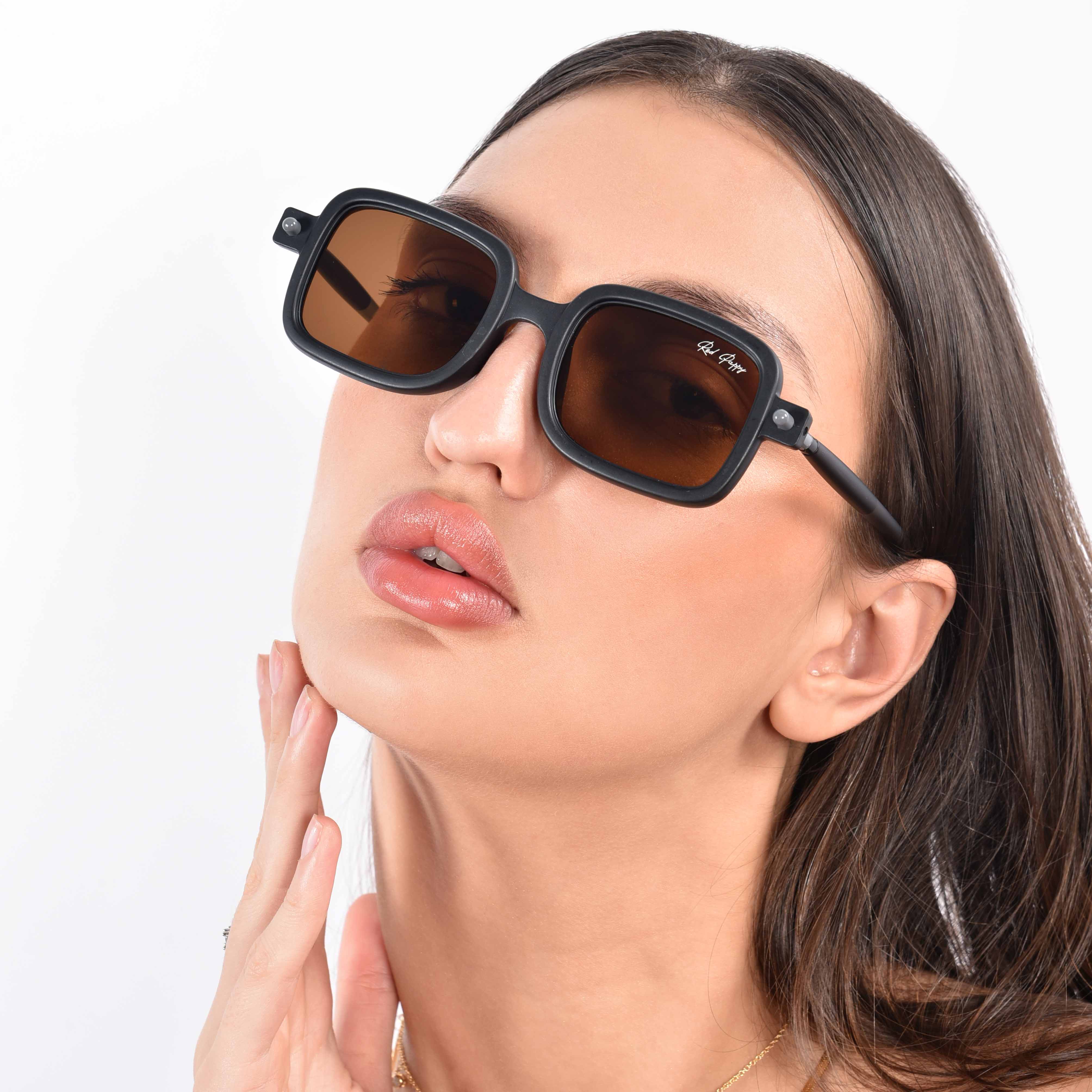 Vexor Brown Square Sunglasses