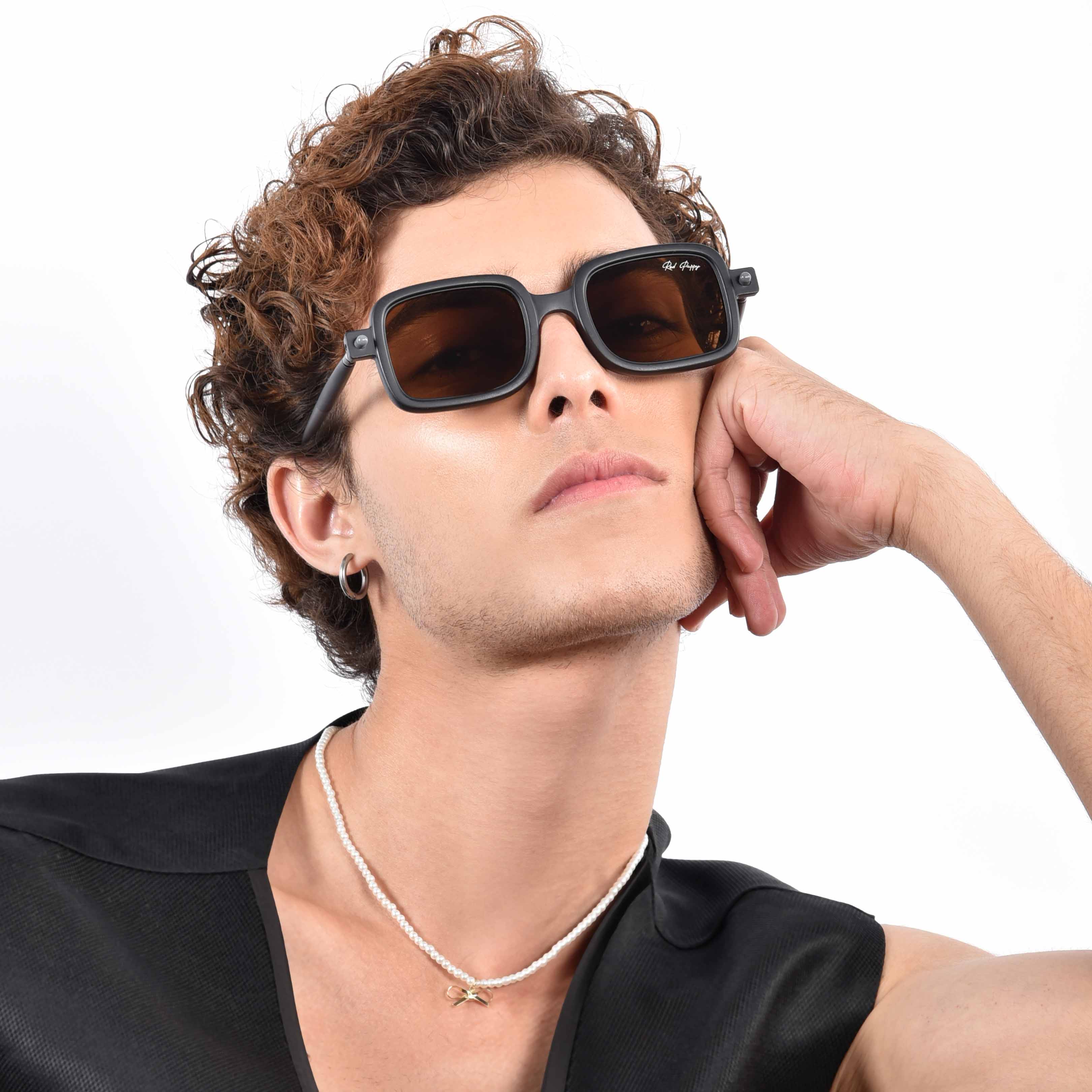 Vexor Brown Square Sunglasses