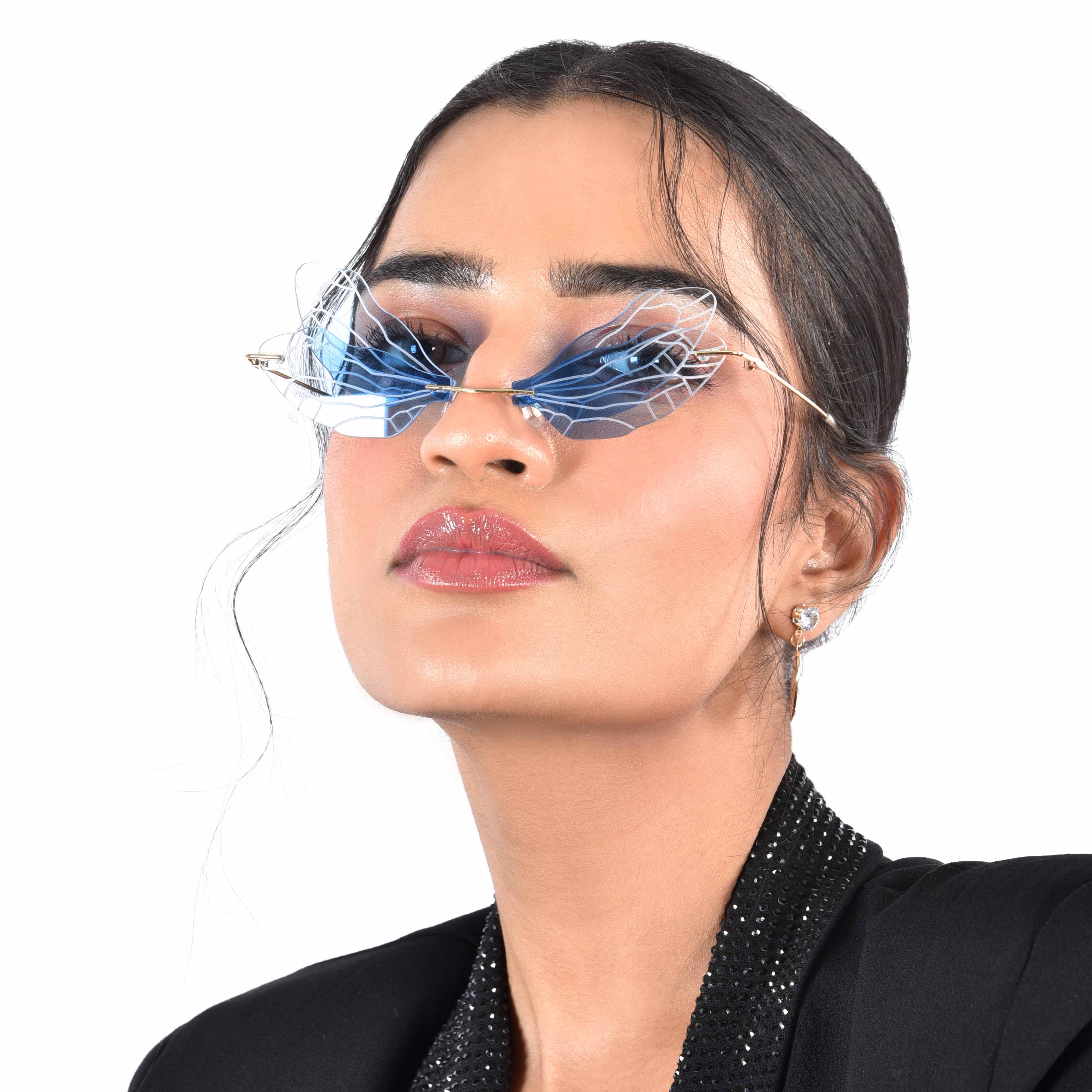 Zanthe Blue Butterfly Sunglasses