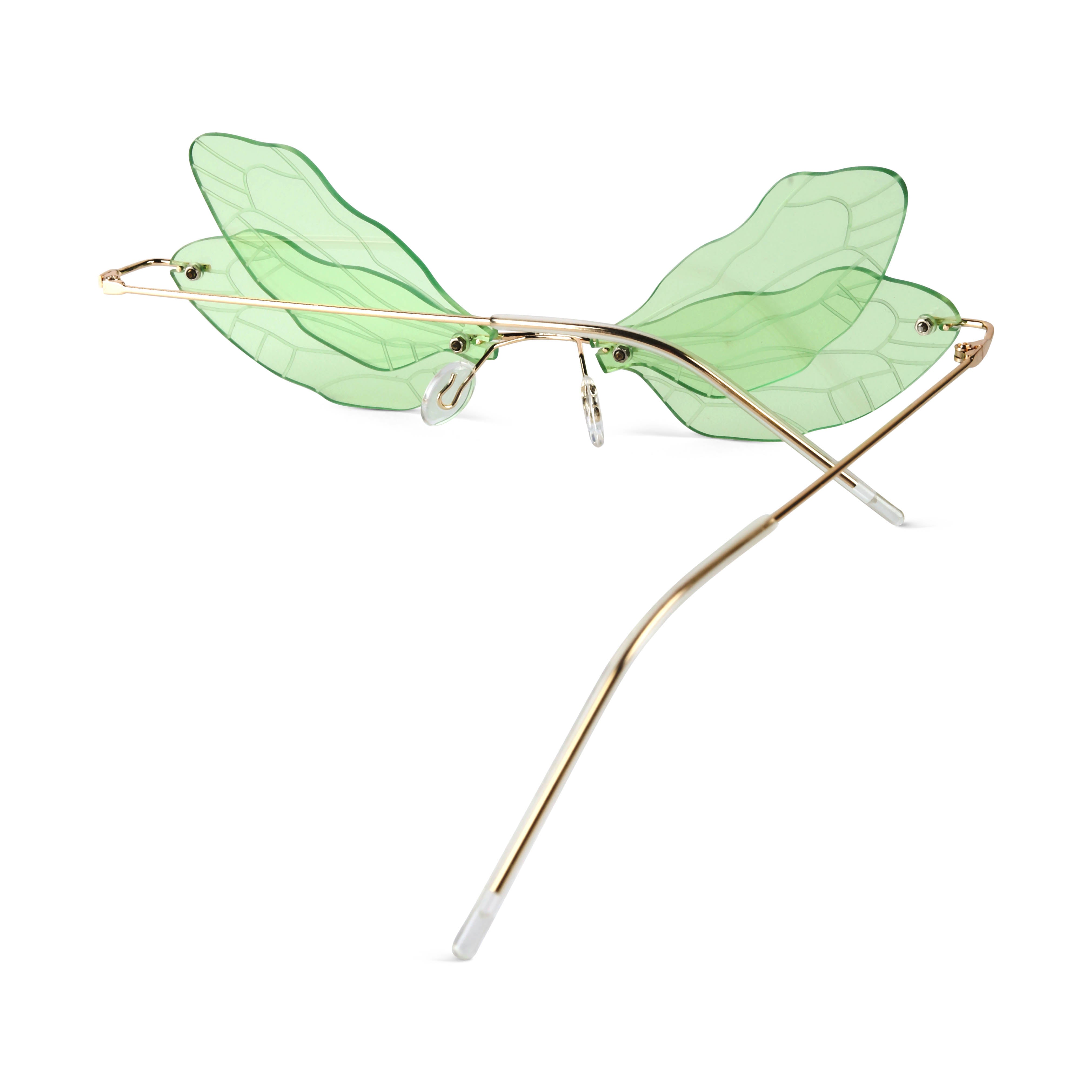 Zanthe Green Butterfly Sunglasses