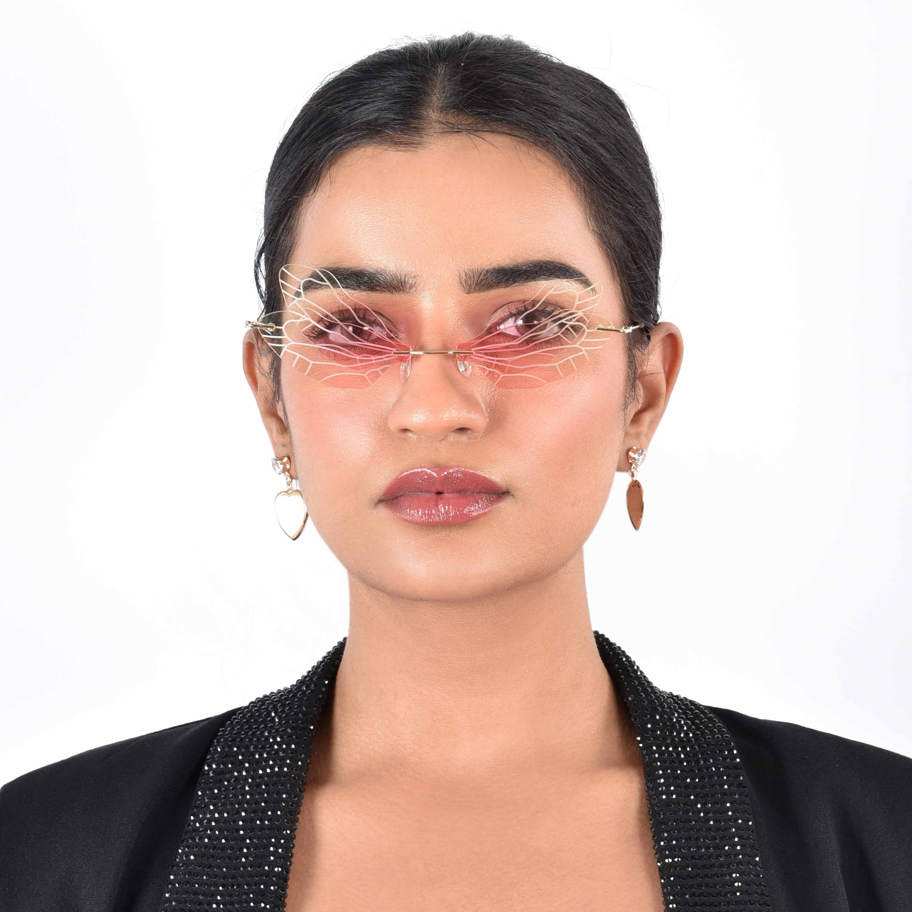 Zanthe Light Pink Butterfly Sunglasses