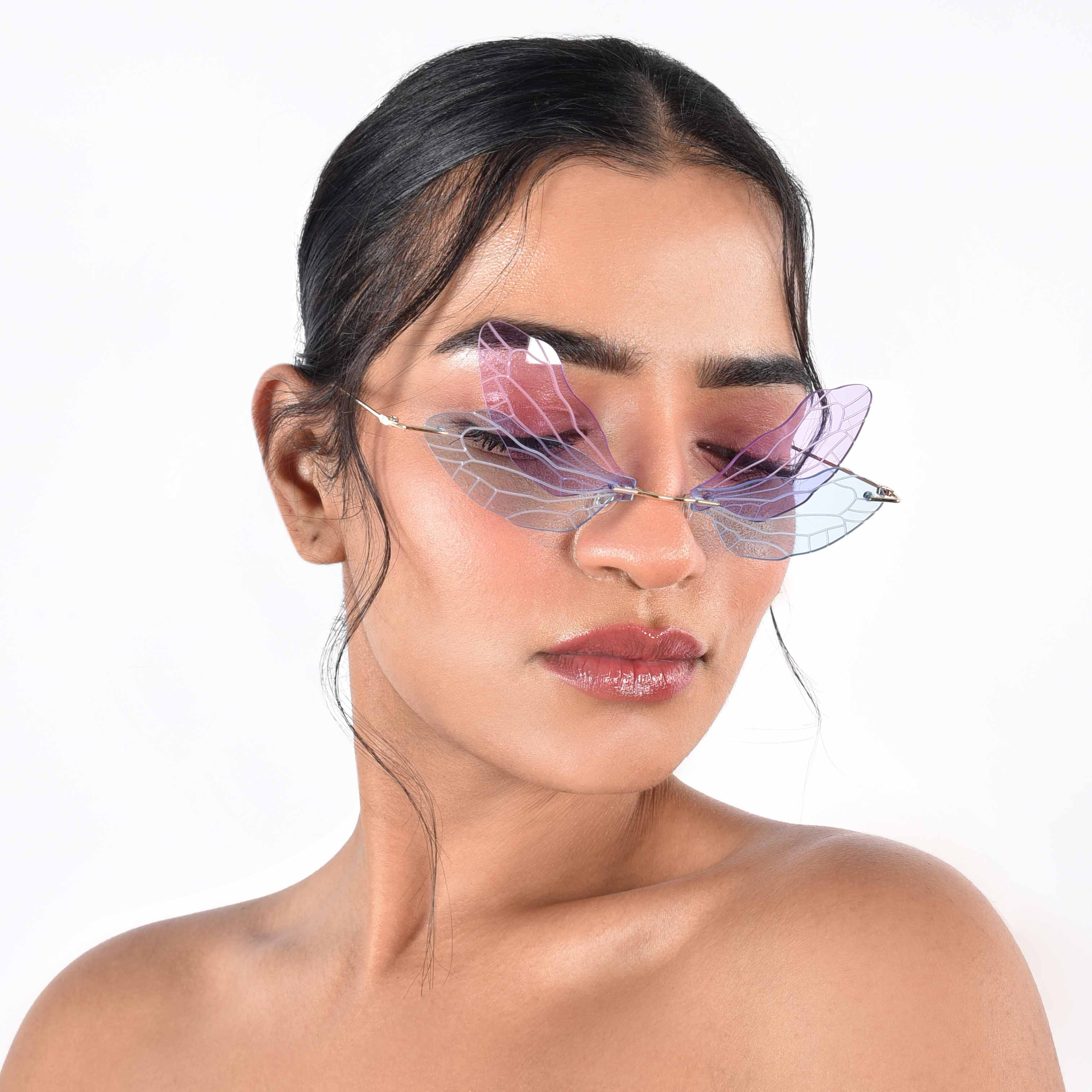 Zanthe Purple Butterfly Sunglasses
