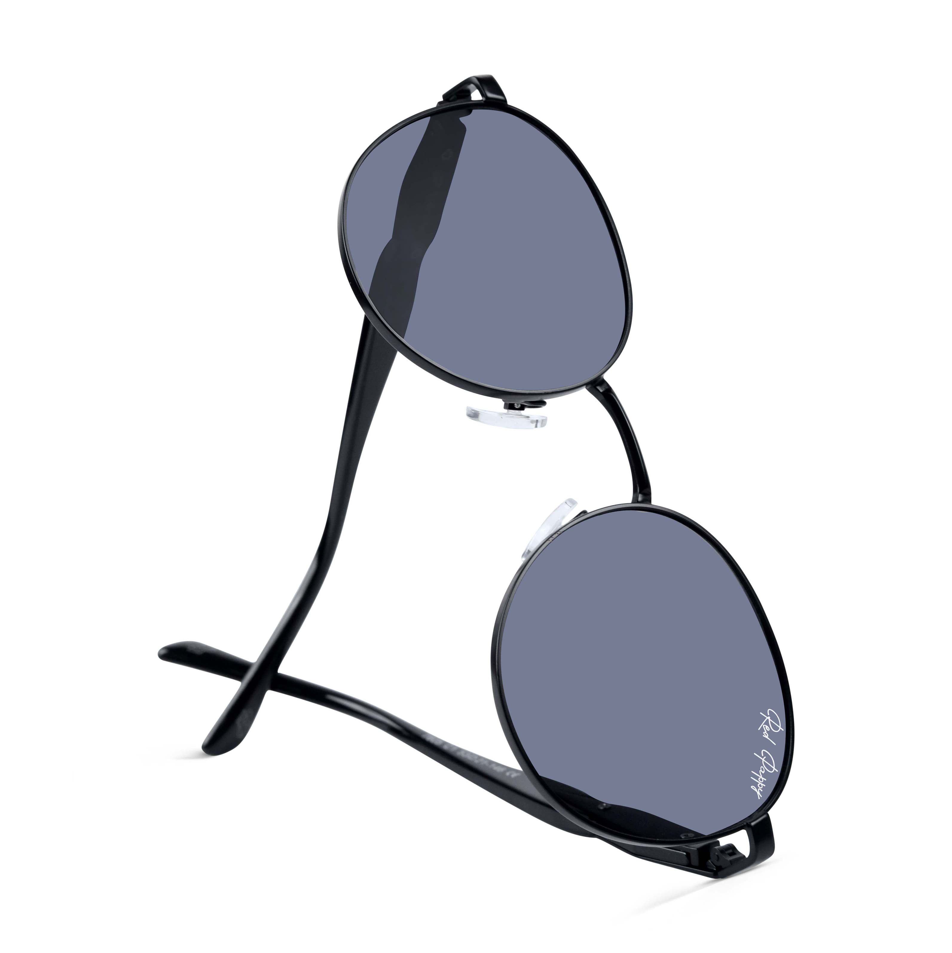 Zenon Black Round Sunglasses