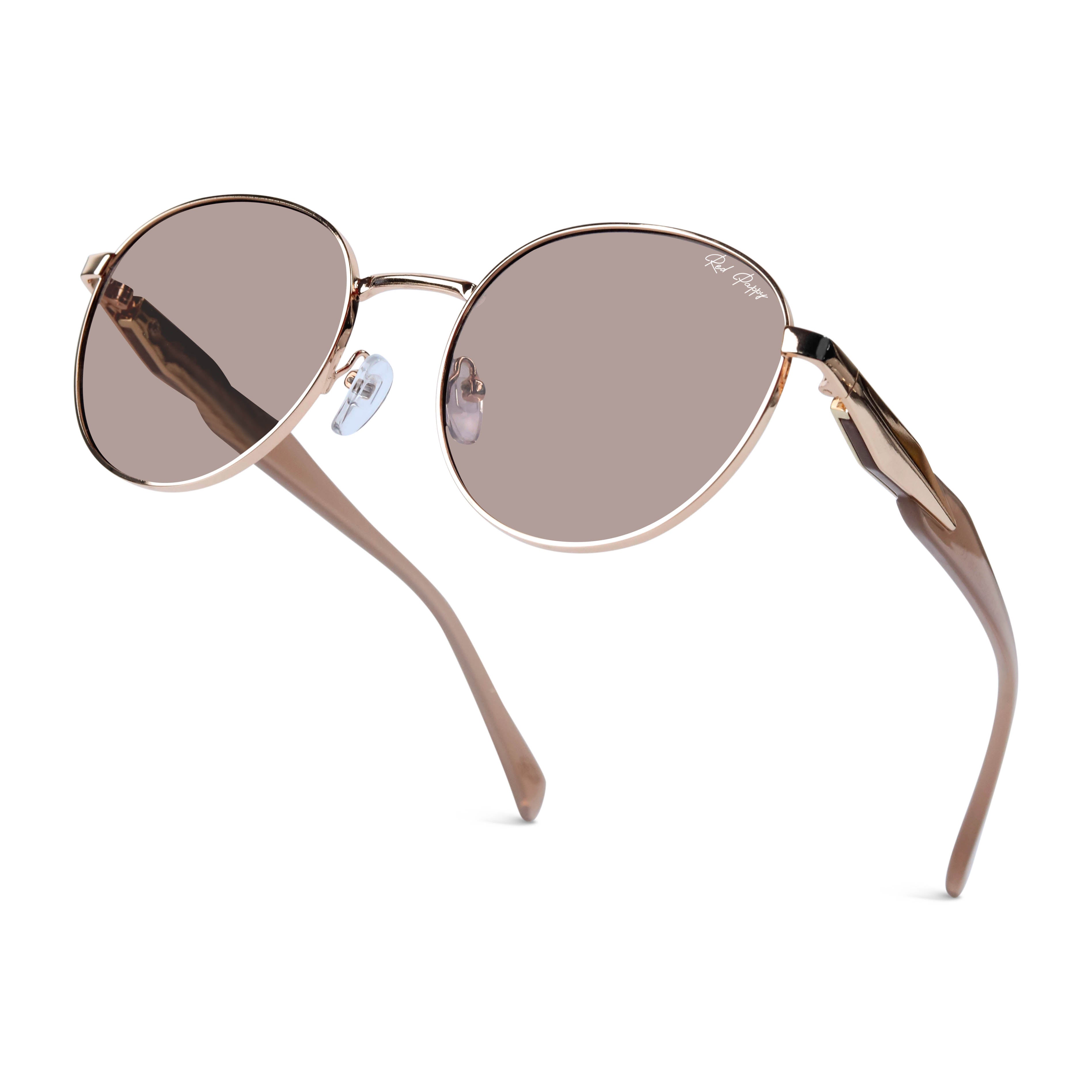 Zenon Golden Round Sunglasses