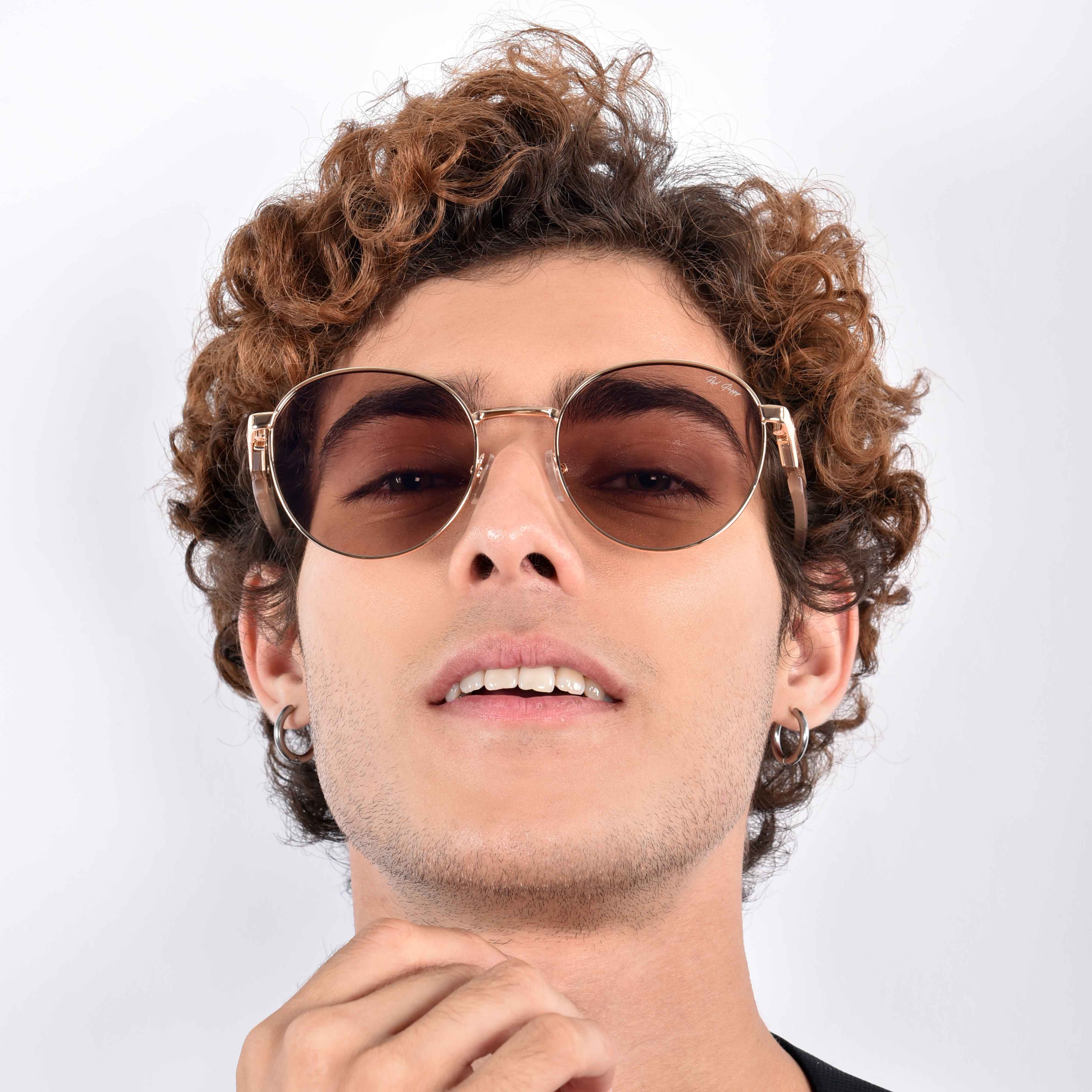 Zenon Golden Round Sunglasses
