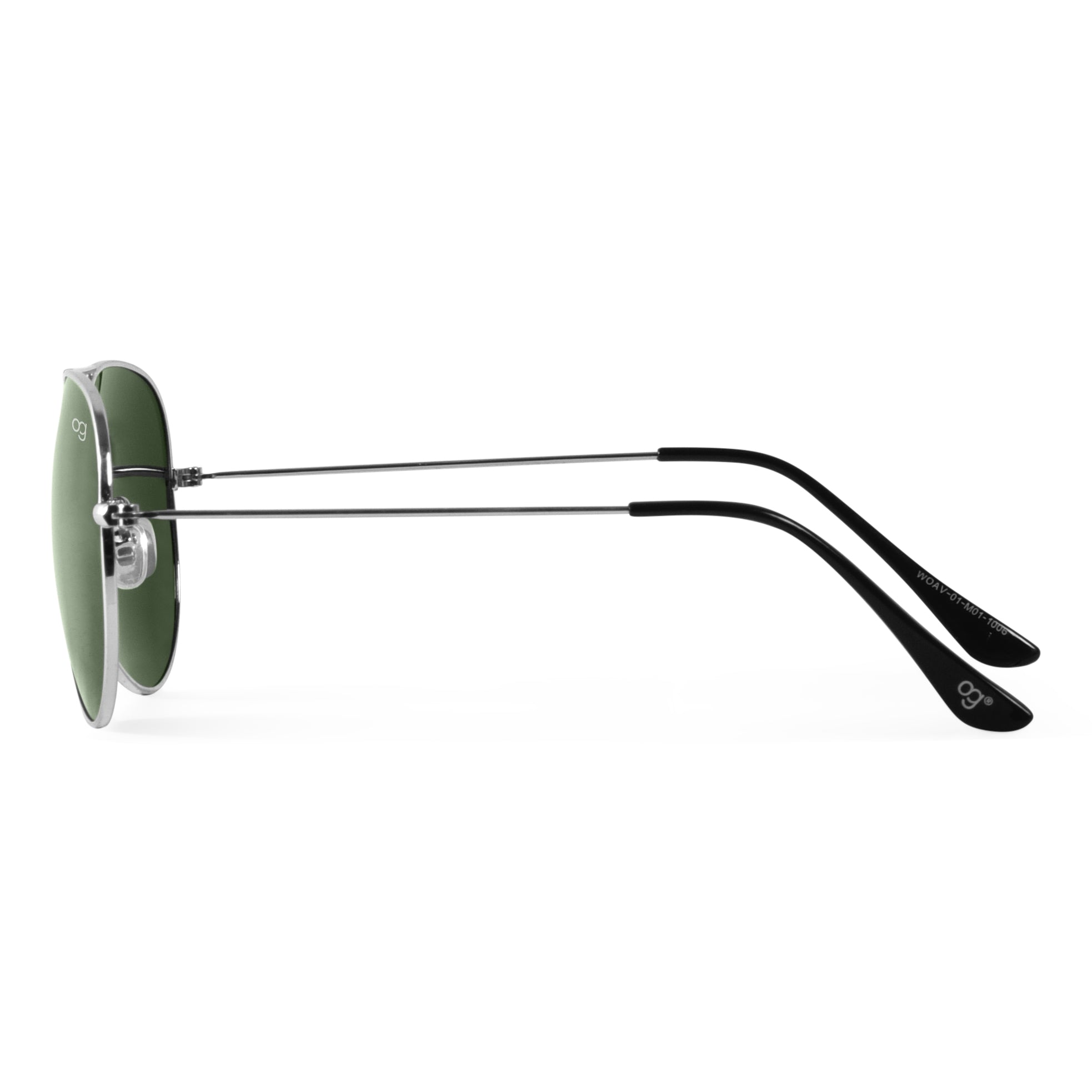 Shockpilot Green X Silver Aviator Polarized Sunglasses