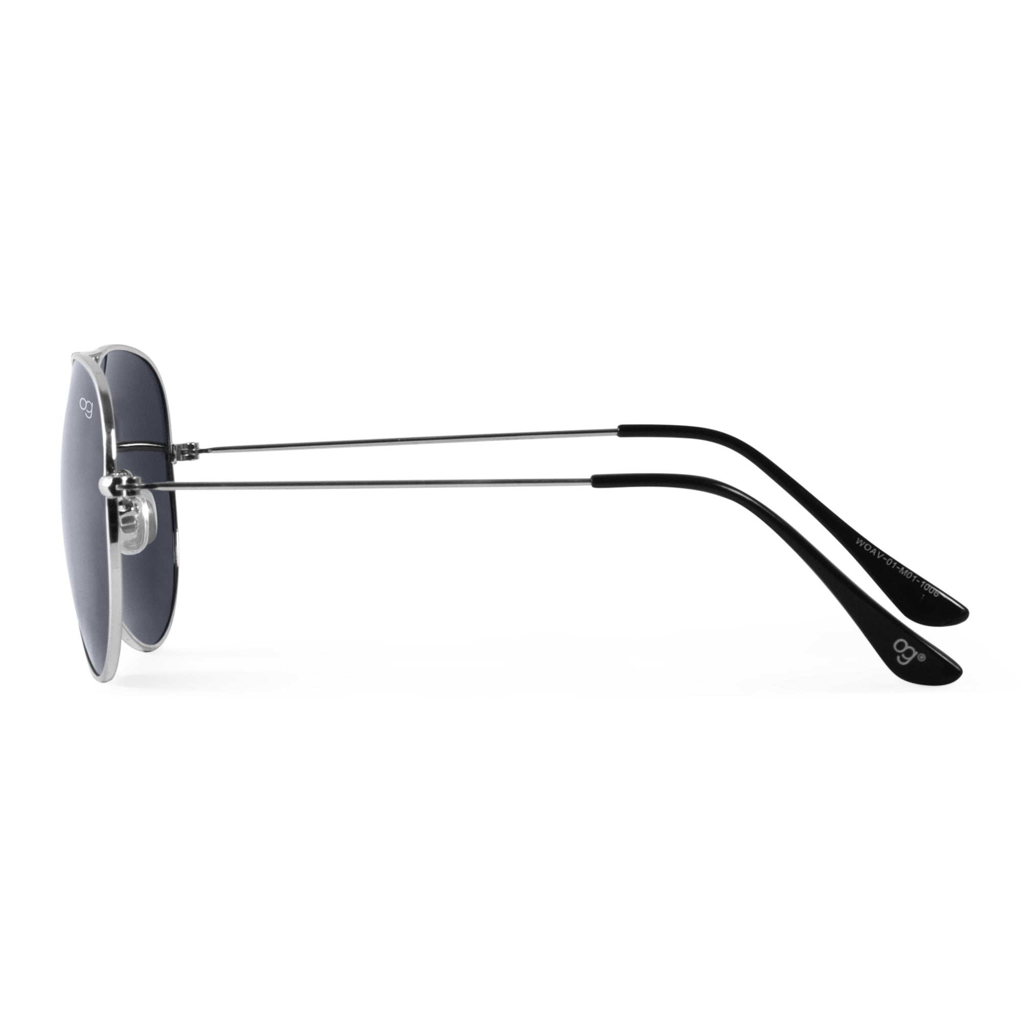 Shockpilot Silver Aviator Polarized Sunglasses