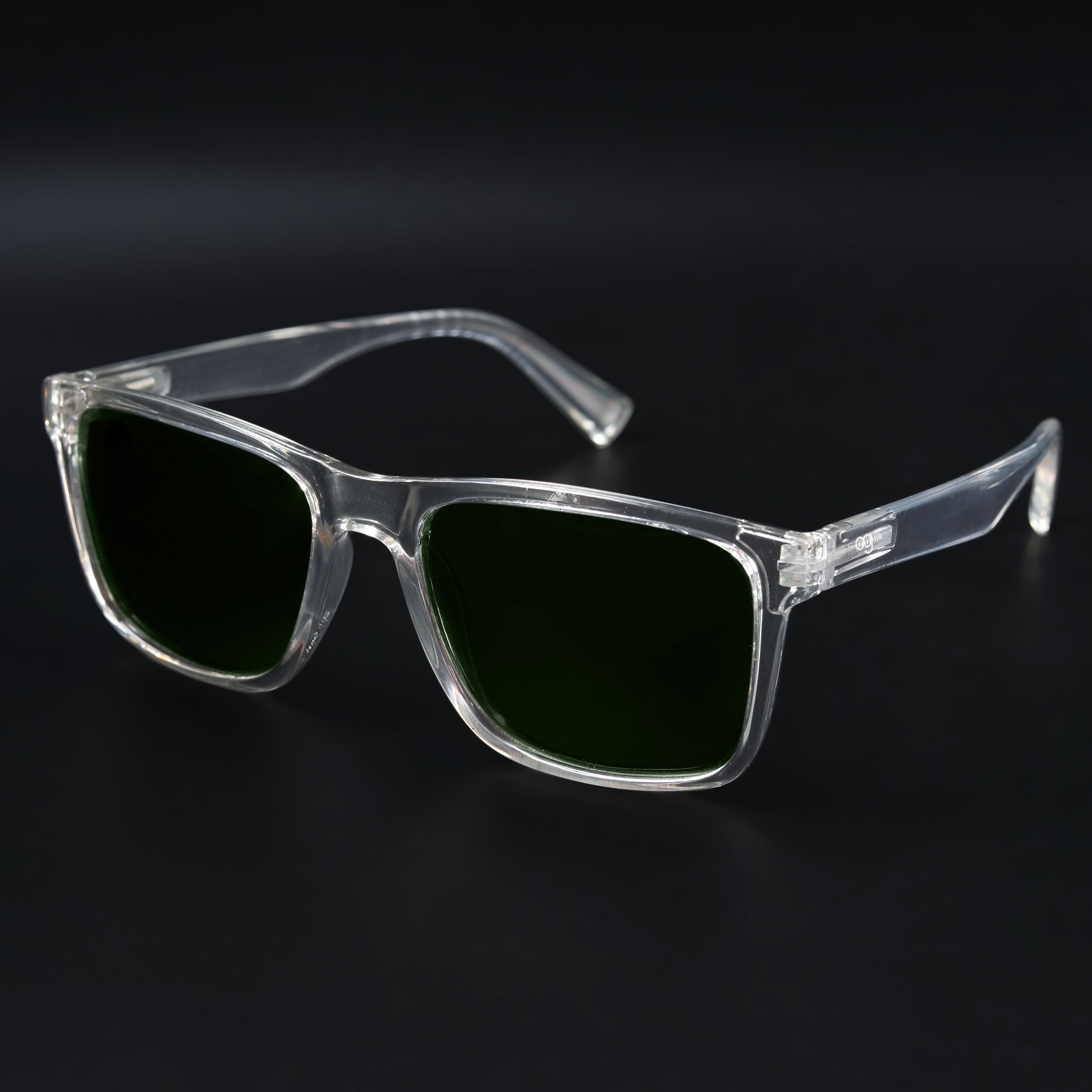 Auralite Green Polarized Square Sunglasses