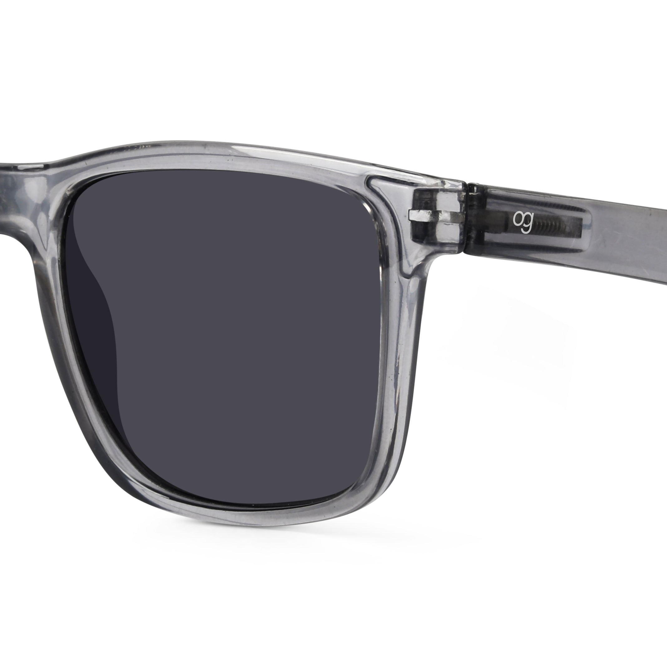 Auralite Grey Polarized Square Sunglasses