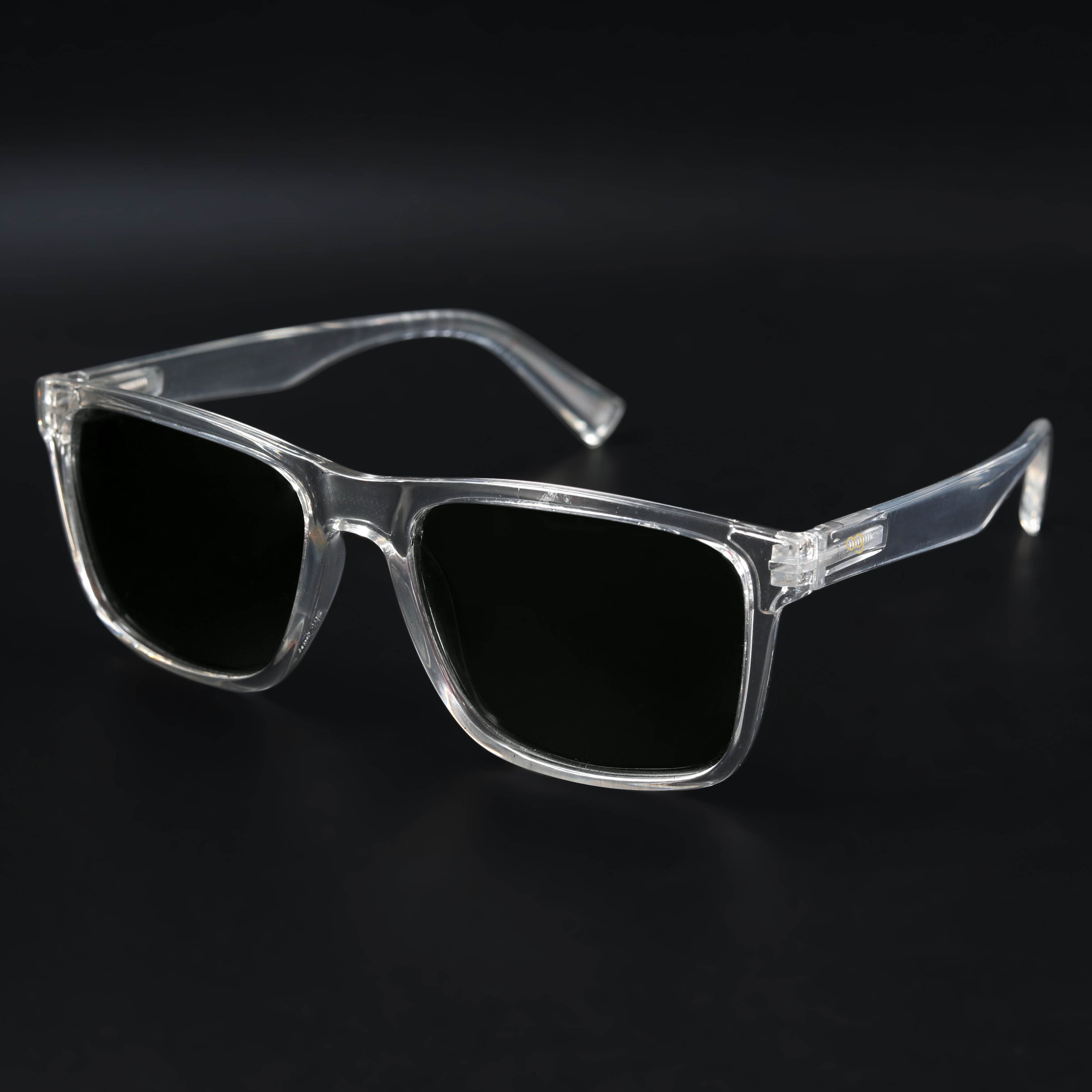Auralite Transparent Polarized Square Sunglasses