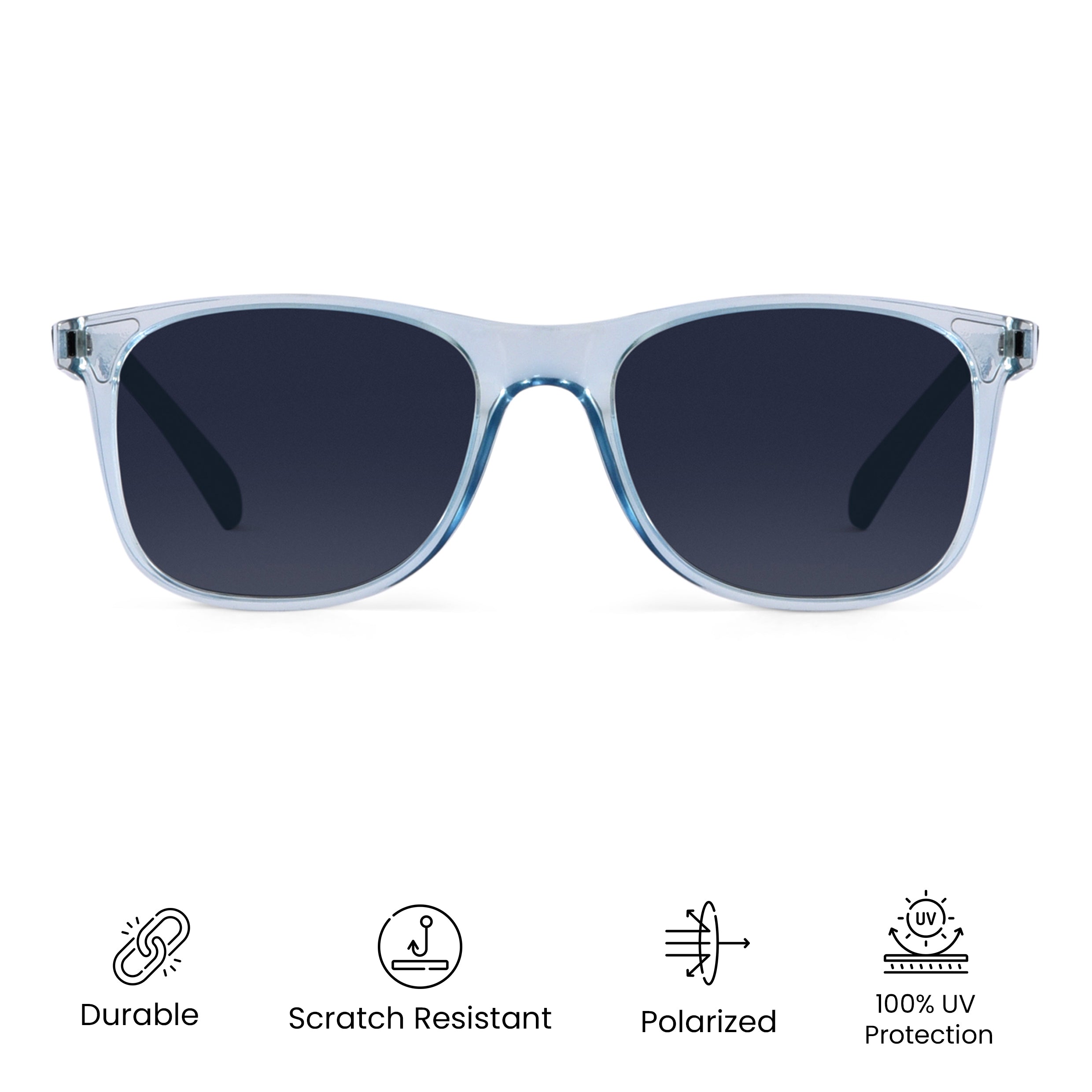 Azure Eyes Polarized Square Sunglasses