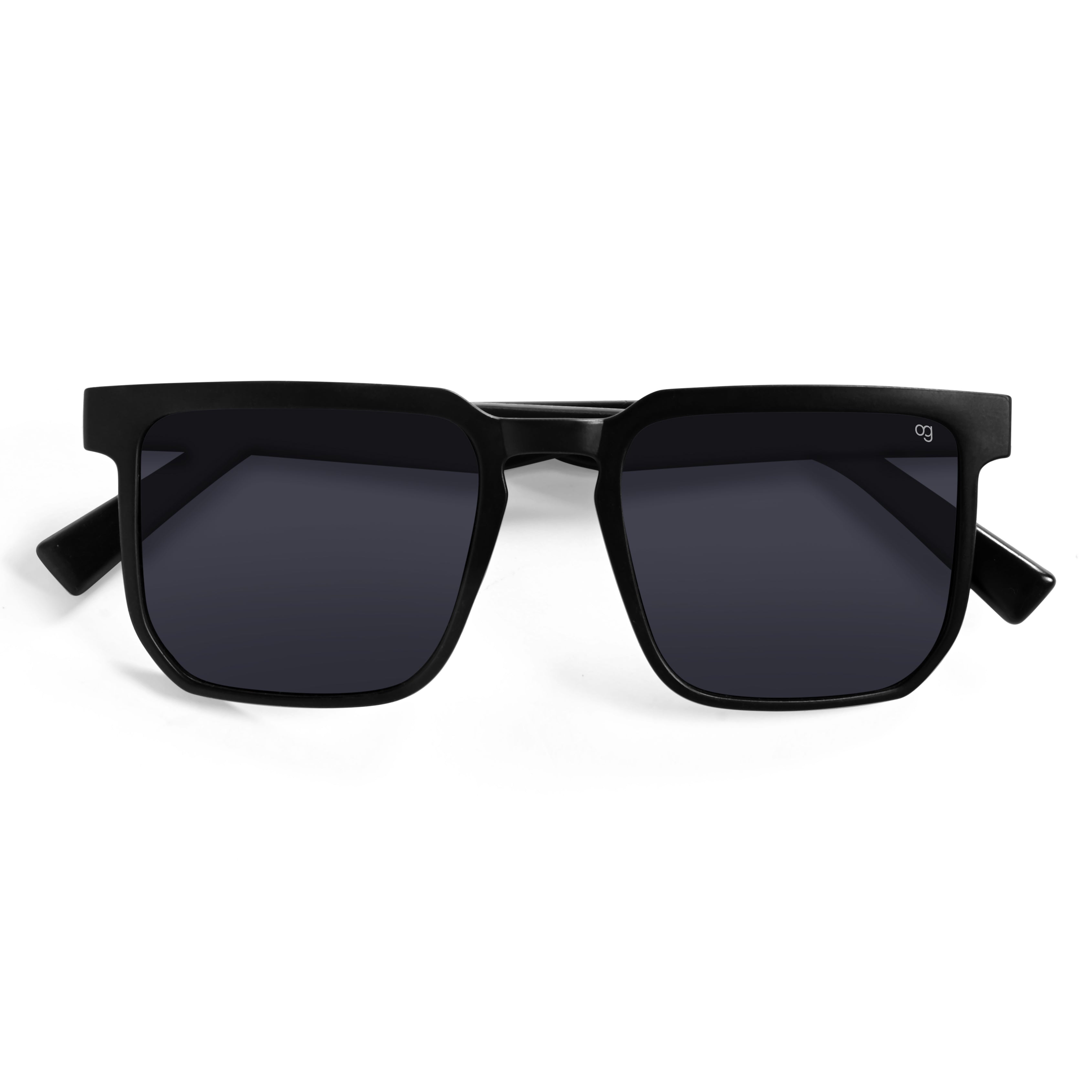 Opulent Black Polarized Square Sunglasses