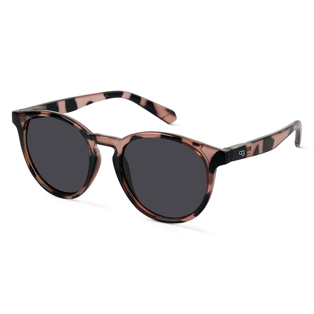 Radon Black Polarized Round Sunglasses