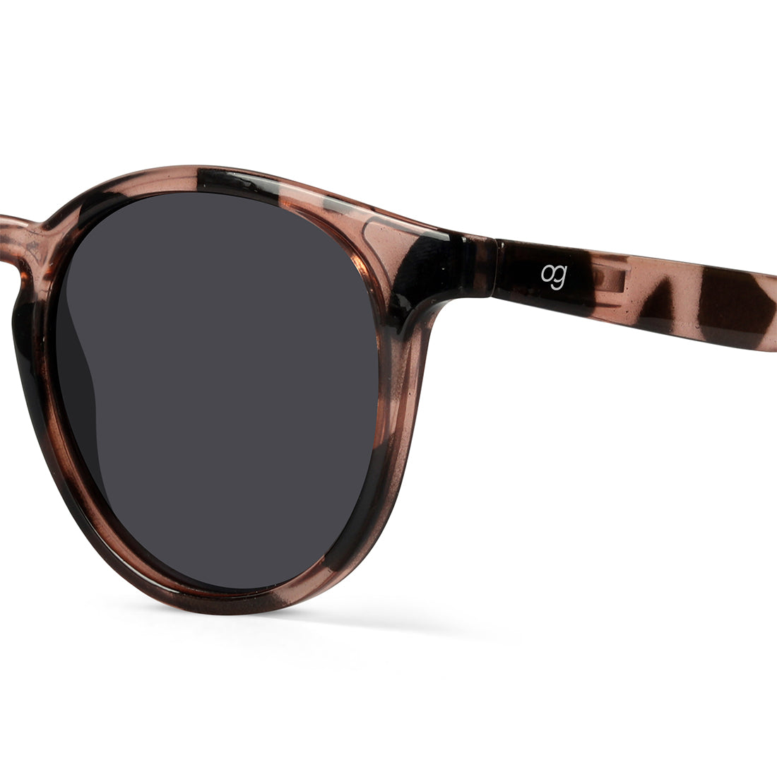 Radon Black Polarized Round Sunglasses