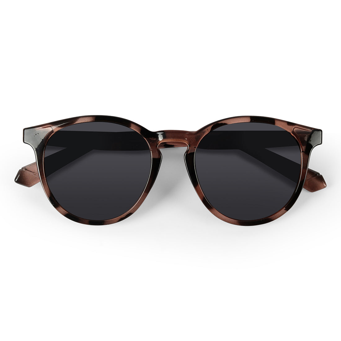 Radon Black Polarized Round Sunglasses
