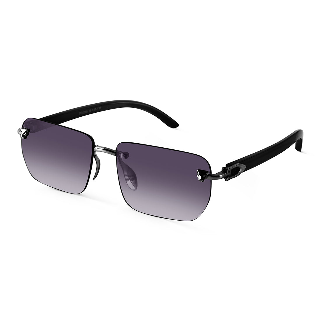Raze Purple Rimless Rectangle Sunglasses
