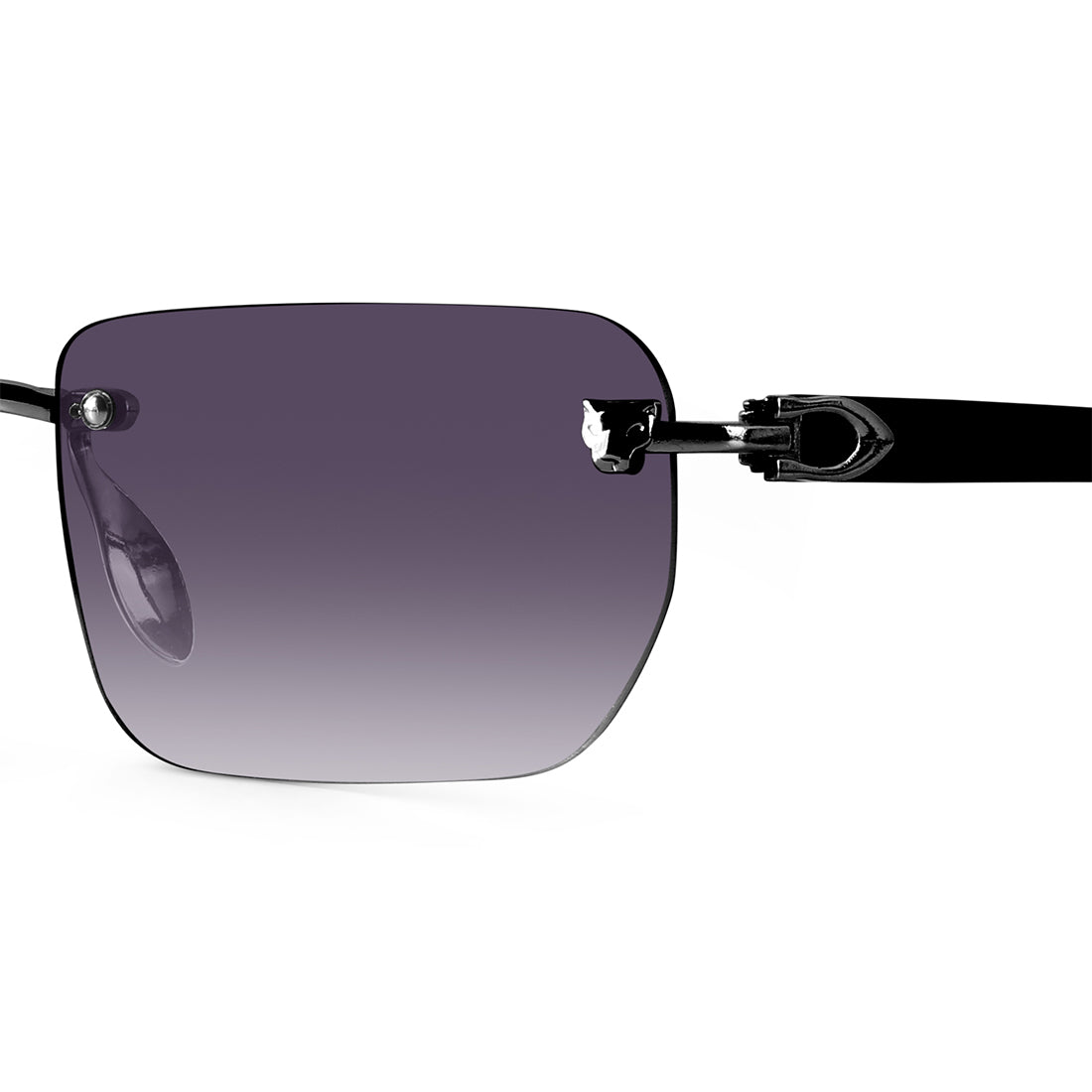 Raze Purple Rimless Rectangle Sunglasses