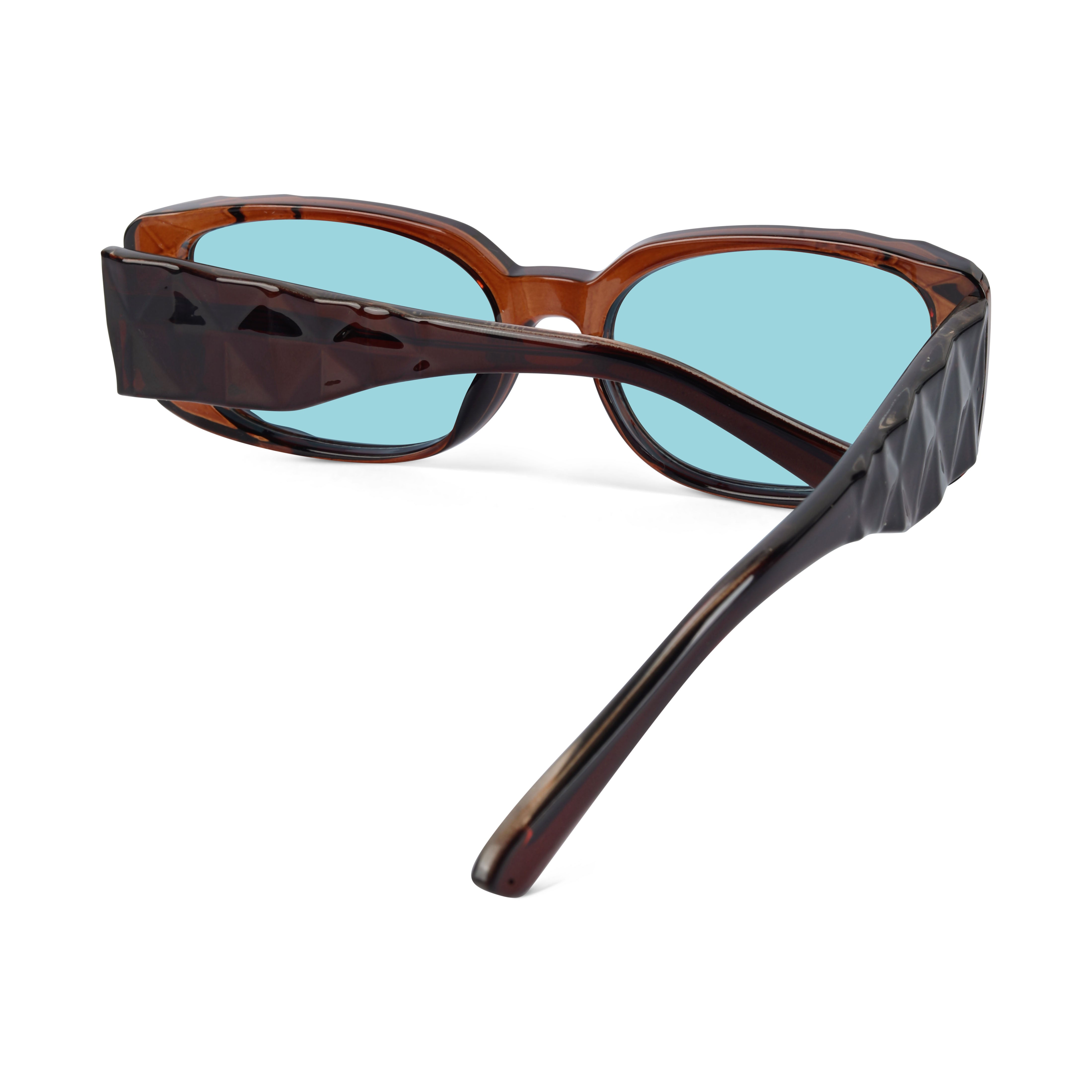 Aetheris Aqua Blue Rectangle Sunglasses