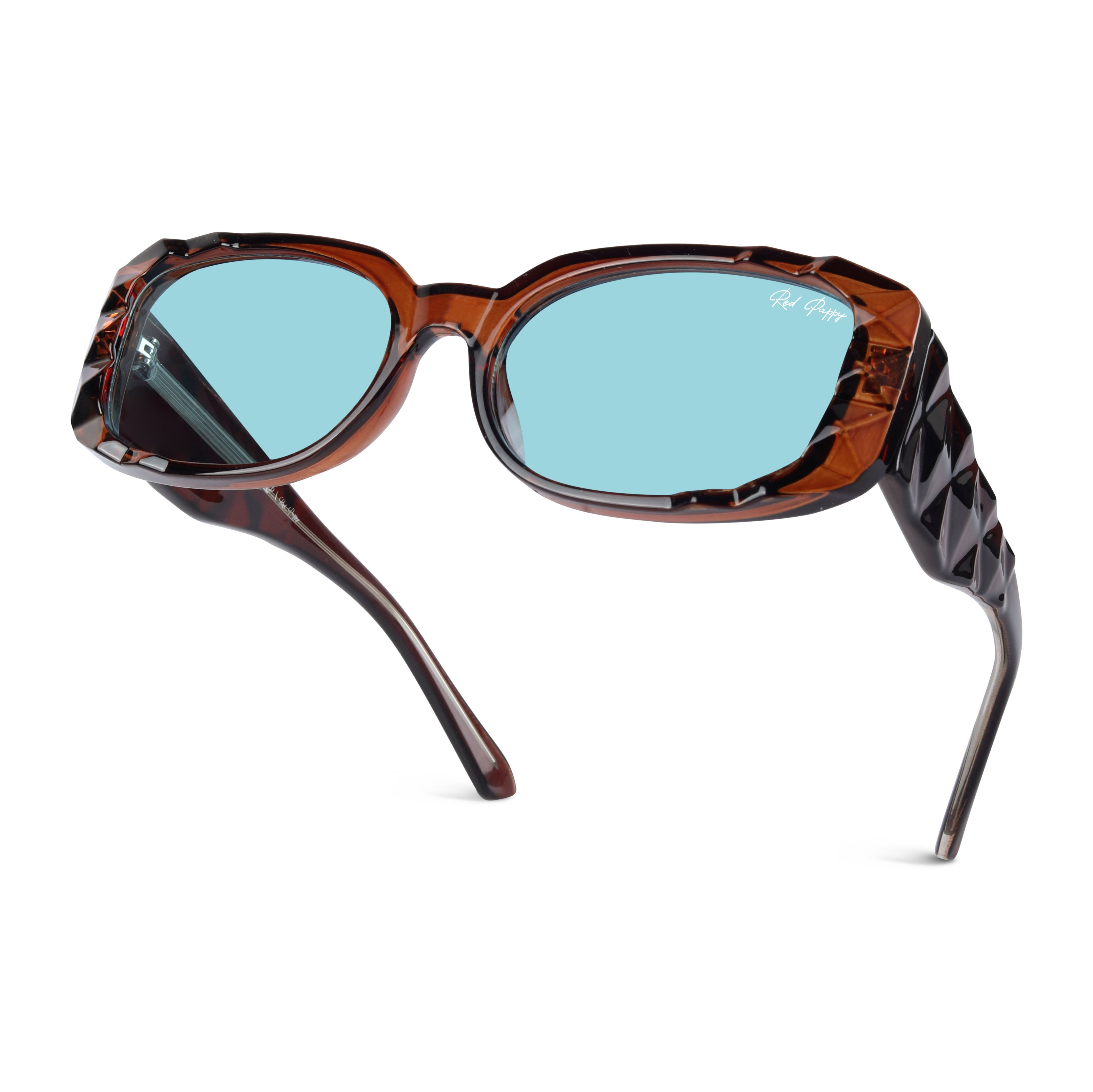 Aetheris Aqua Blue Rectangle Sunglasses