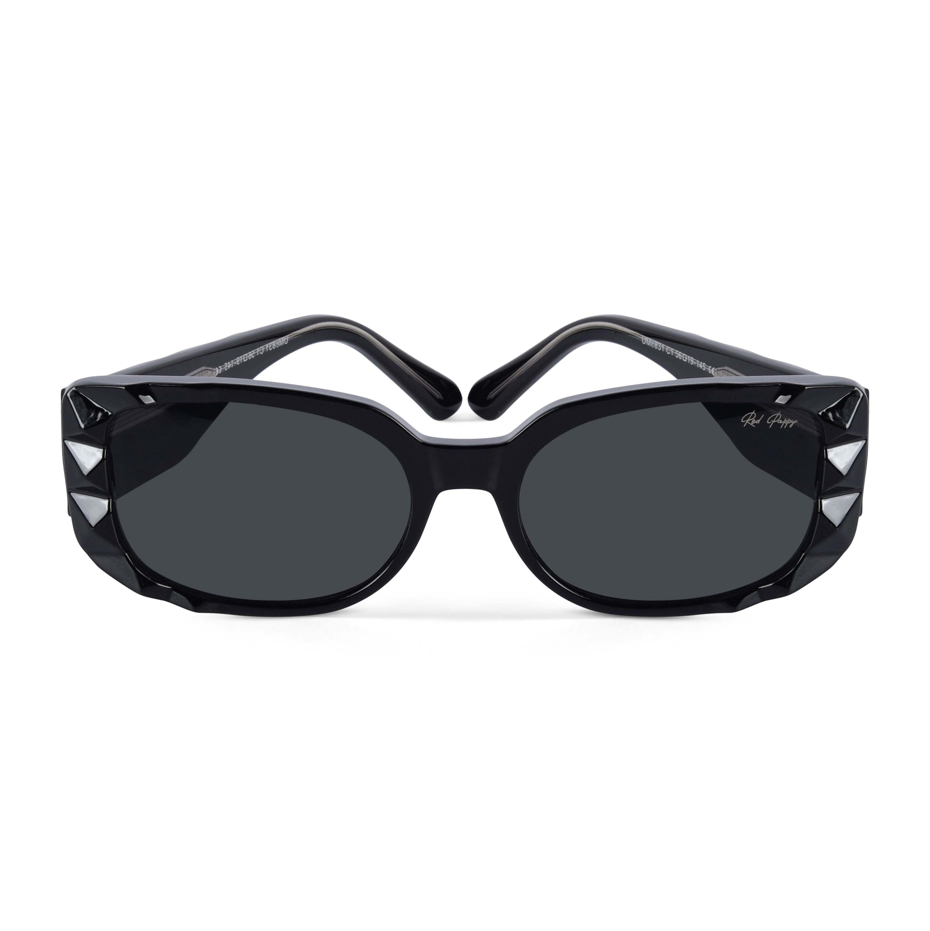 Aetheris Black Rectangle Sunglasses