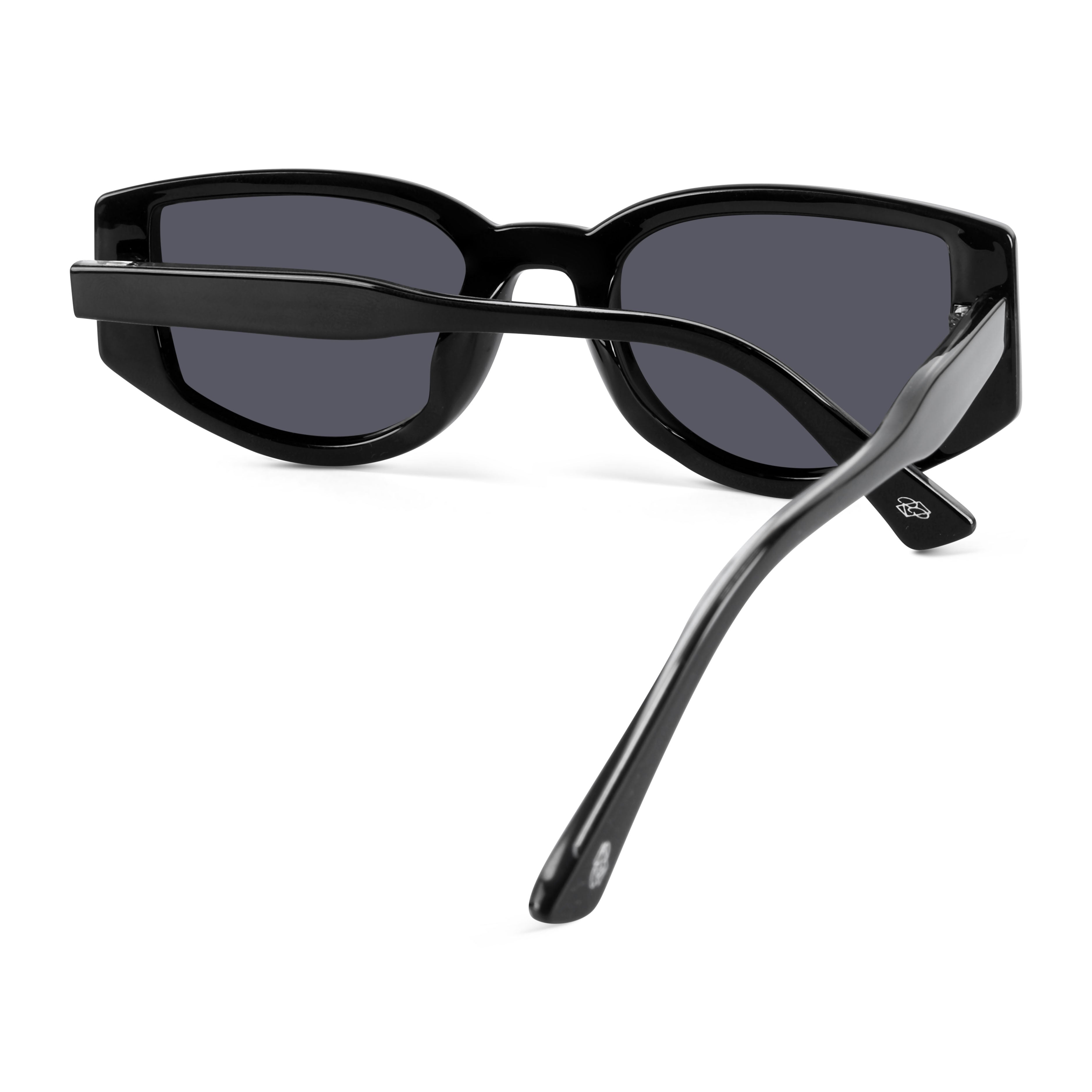 Alcove Black Polarized Rectangle Sunglasses