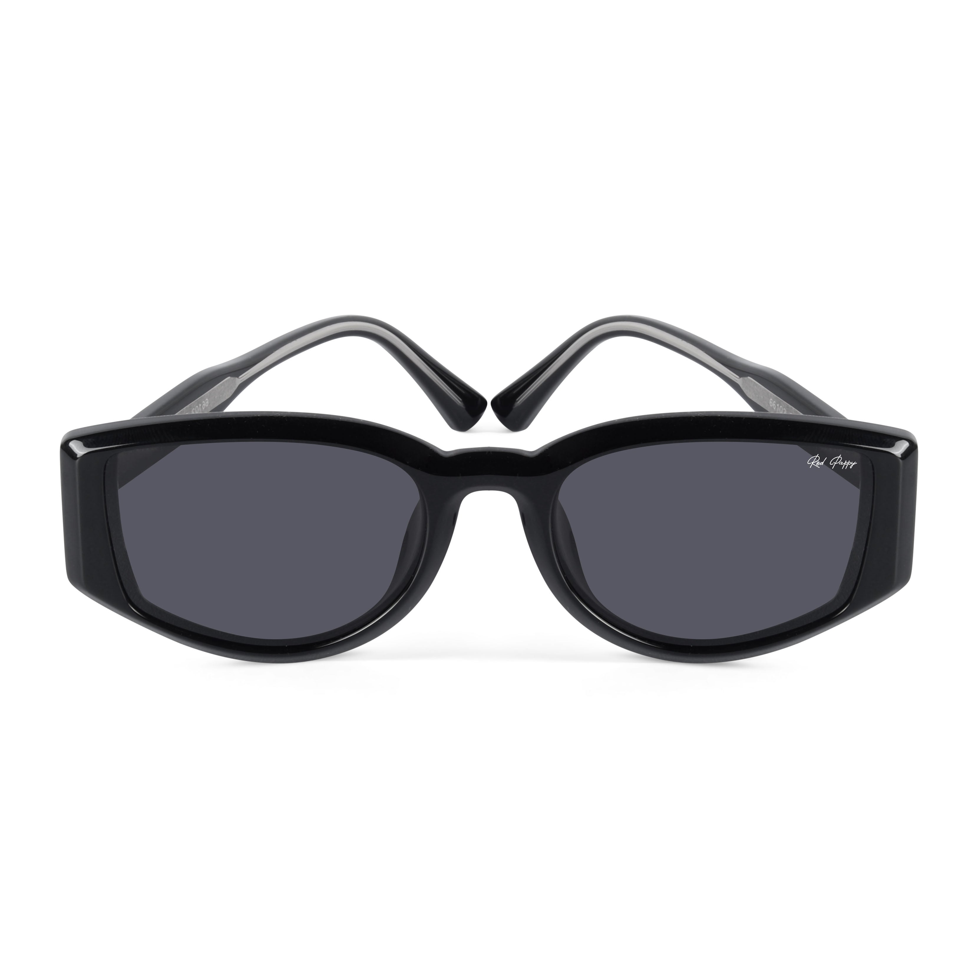 Alcove Black Polarized Rectangle Sunglasses