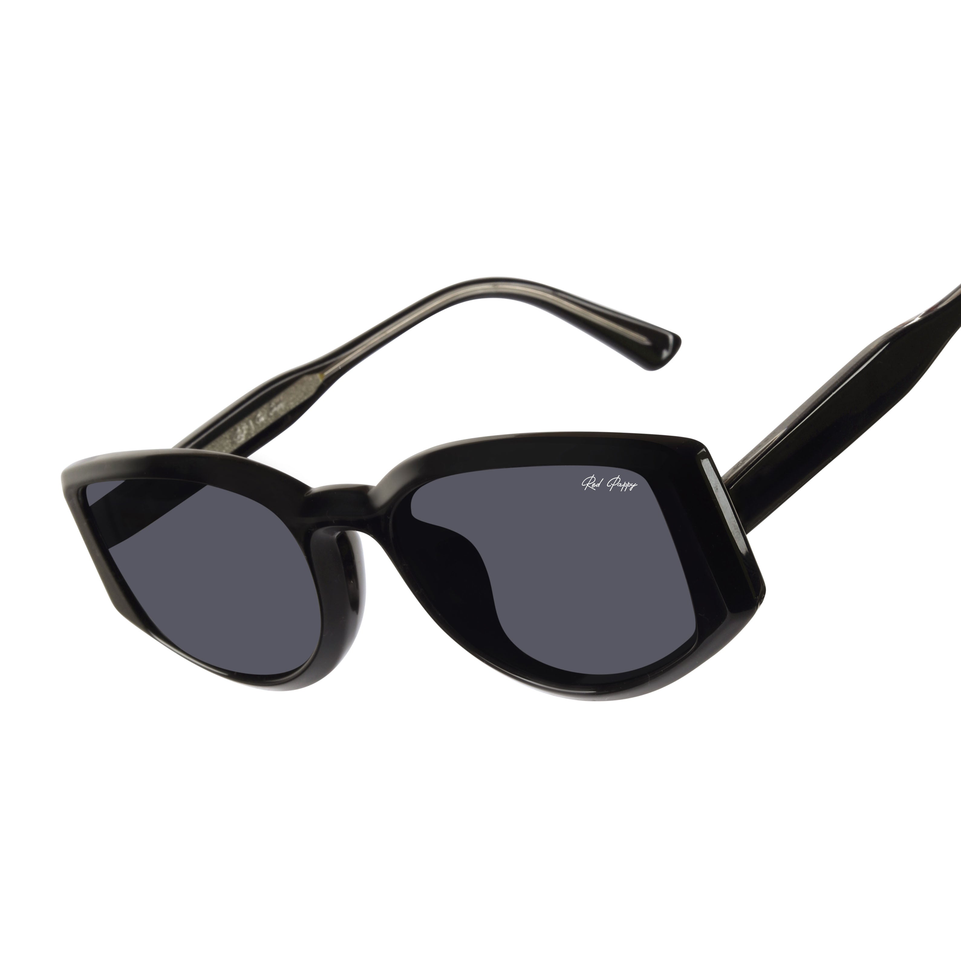 Alcove Black Polarized Rectangle Sunglasses