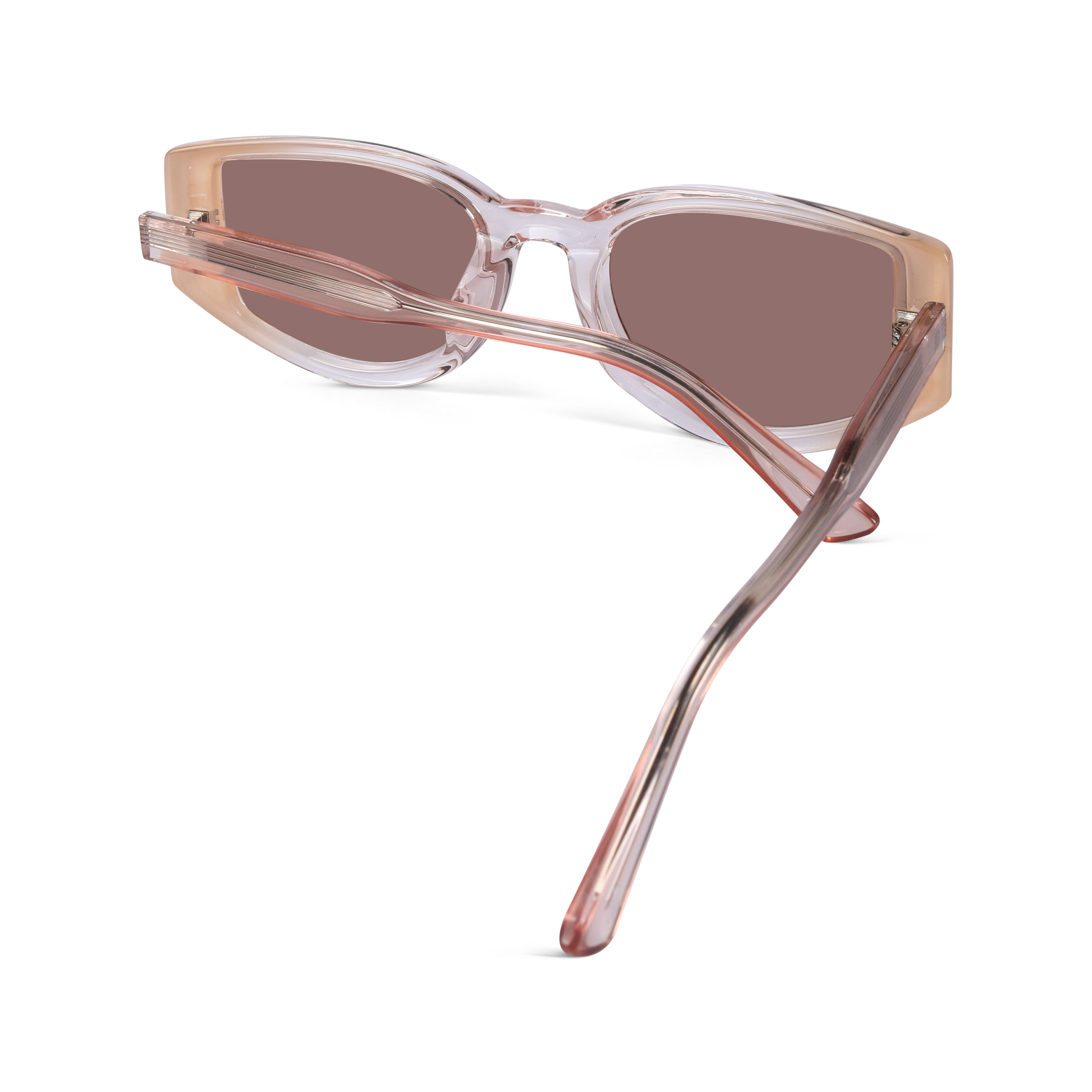 Alcove Peach Polarized Rectangle Sunglasses