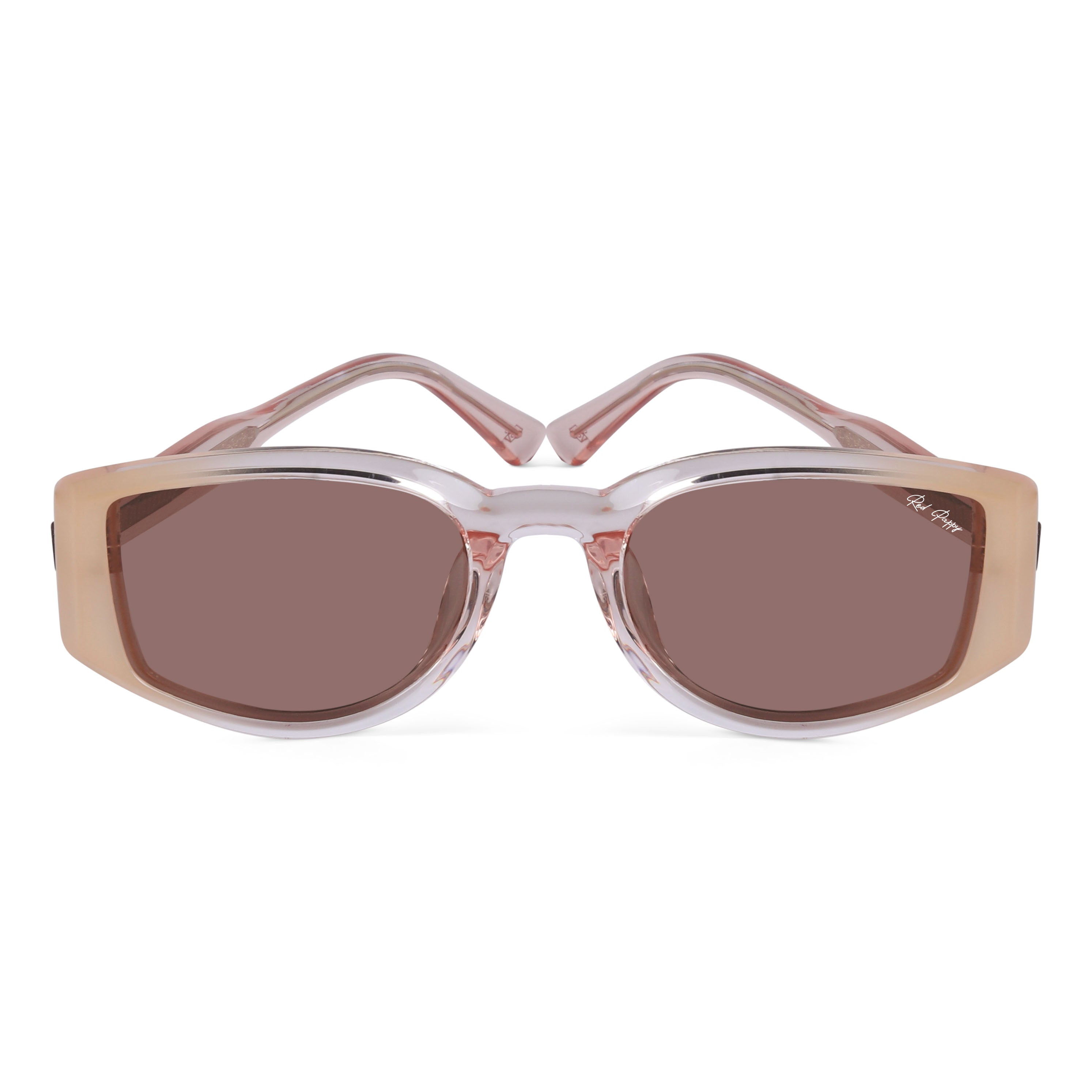 Alcove Peach Polarized Rectangle Sunglasses