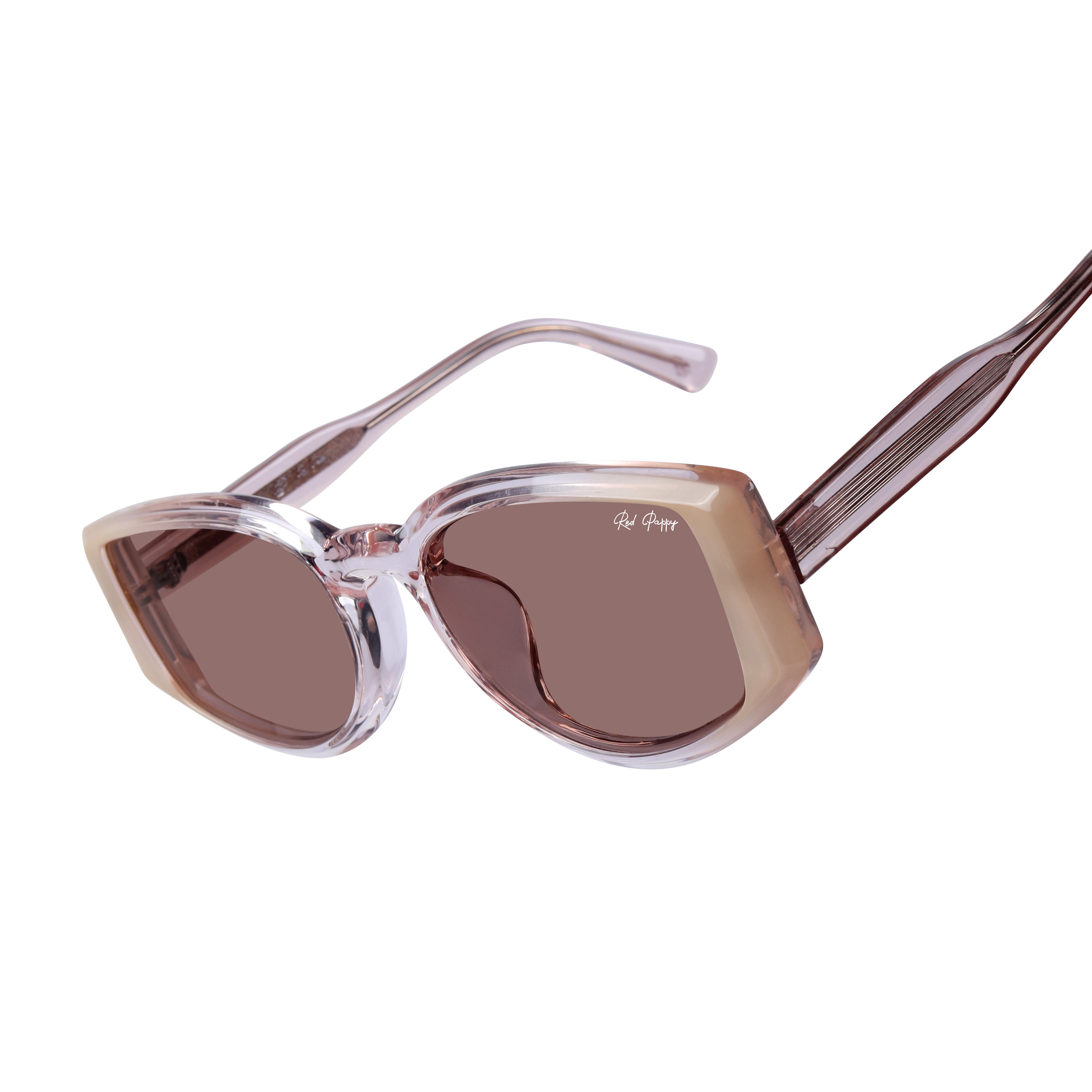 Alcove Peach Polarized Rectangle Sunglasses