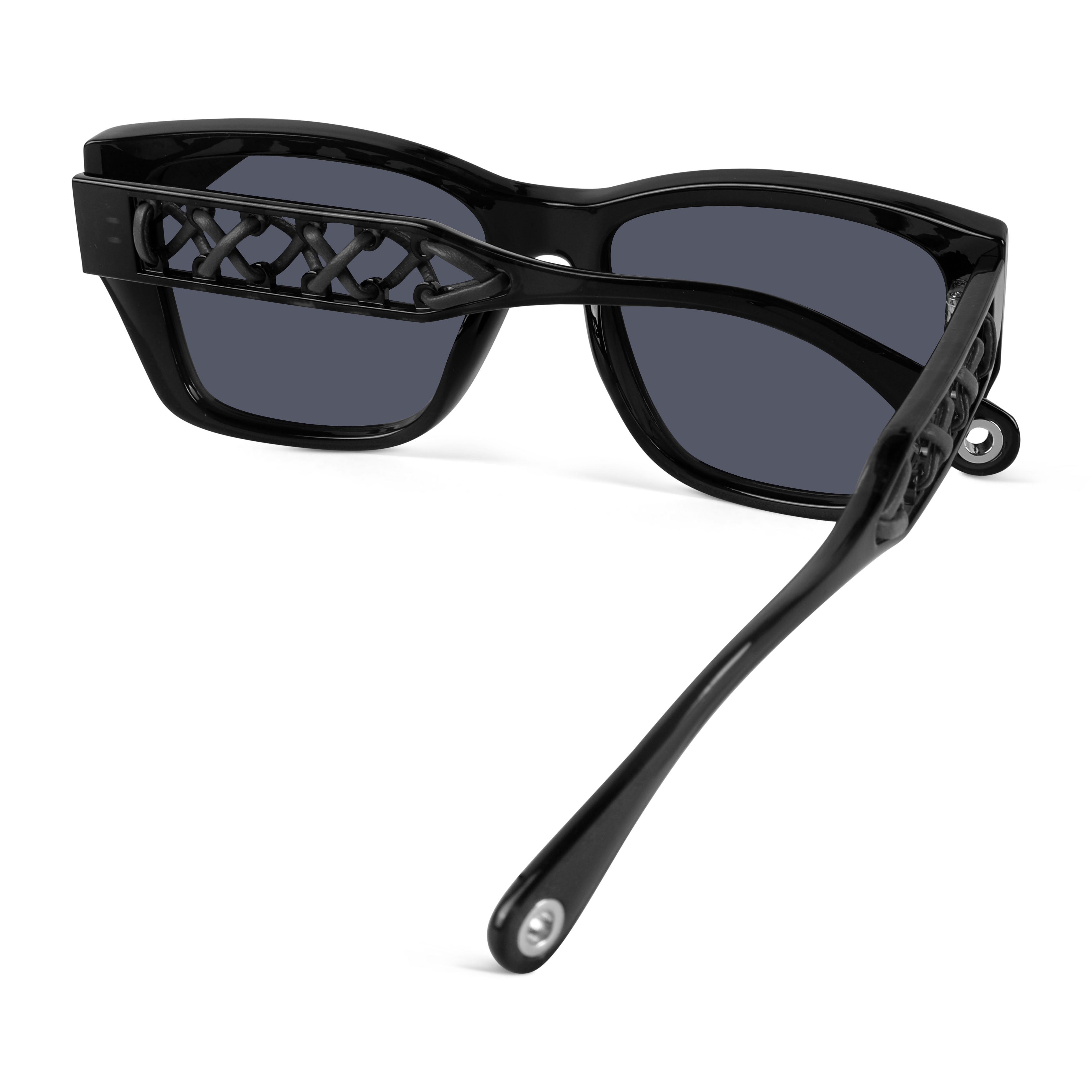 Atomize Black Polarized Square Sunglasses