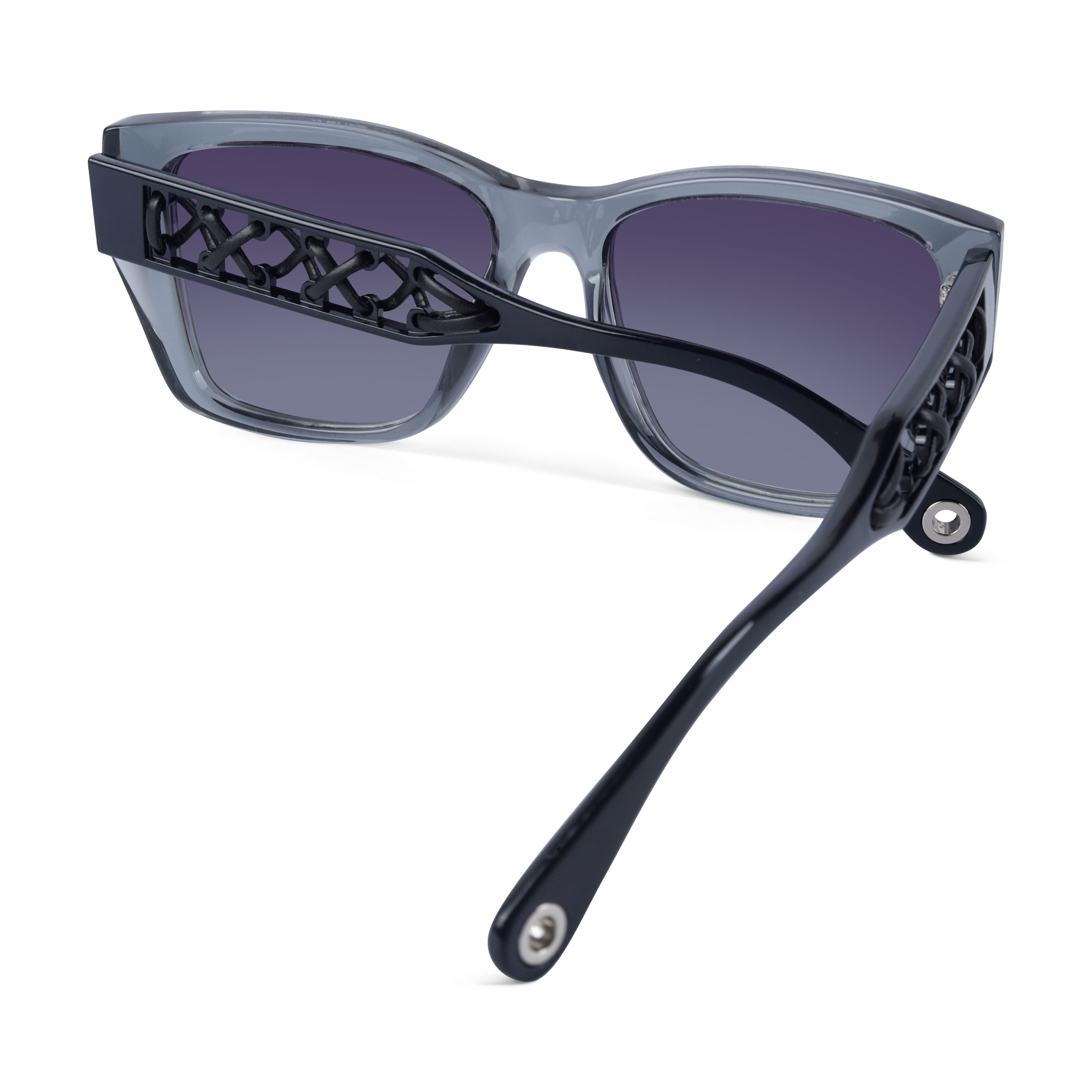 Atomize Purple Polarized Square Sunglasses