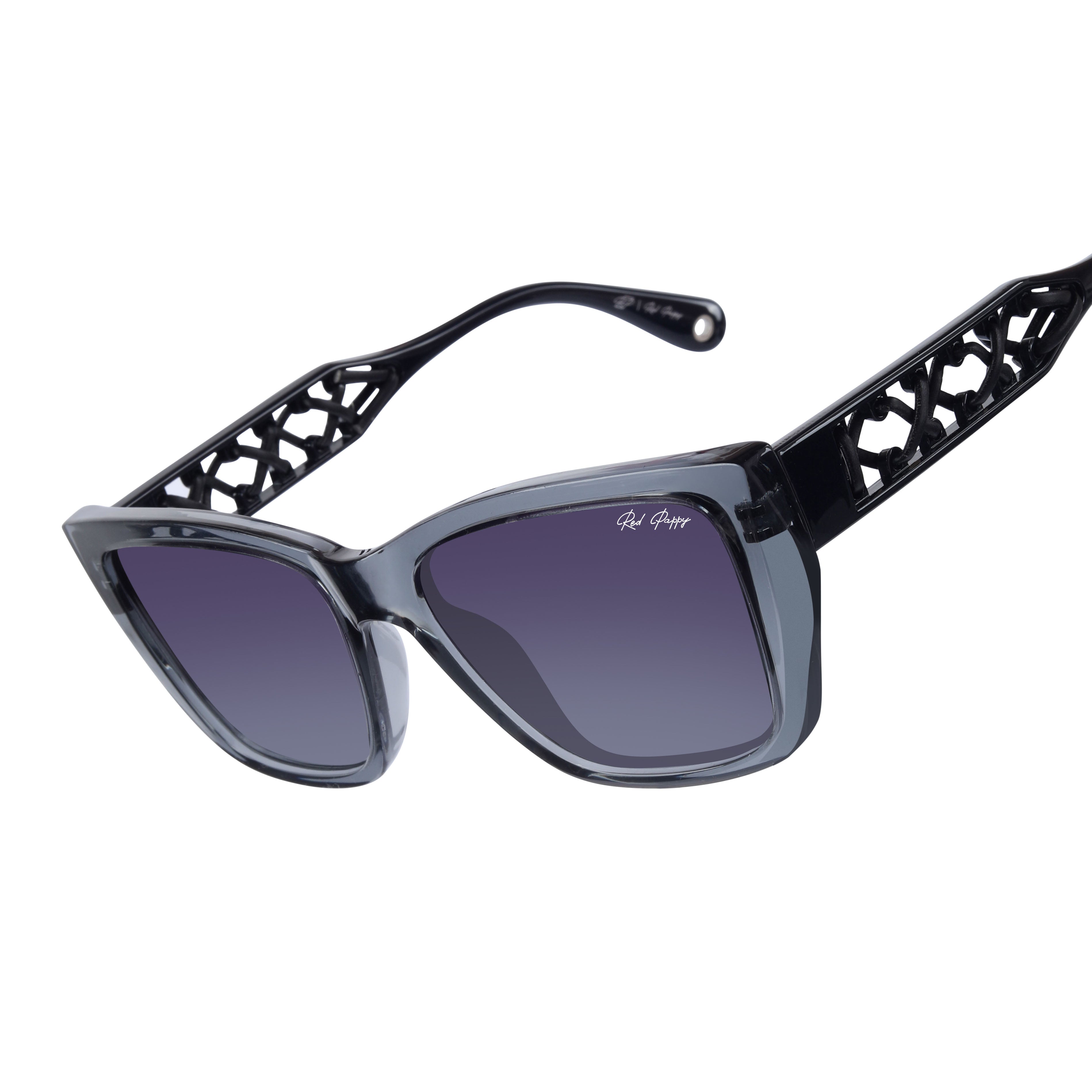 Atomize Purple Polarized Square Sunglasses