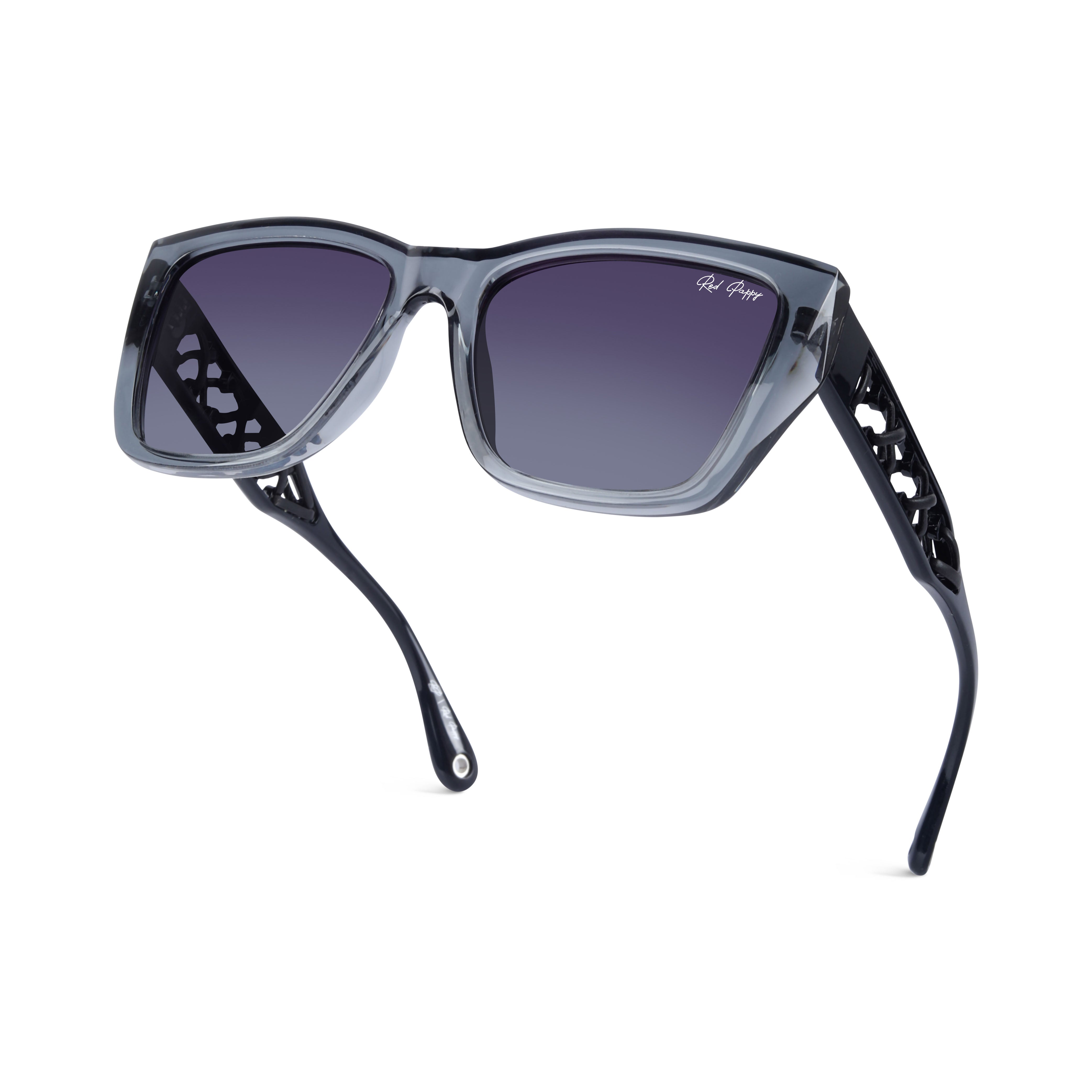 Atomize Purple Polarized Square Sunglasses