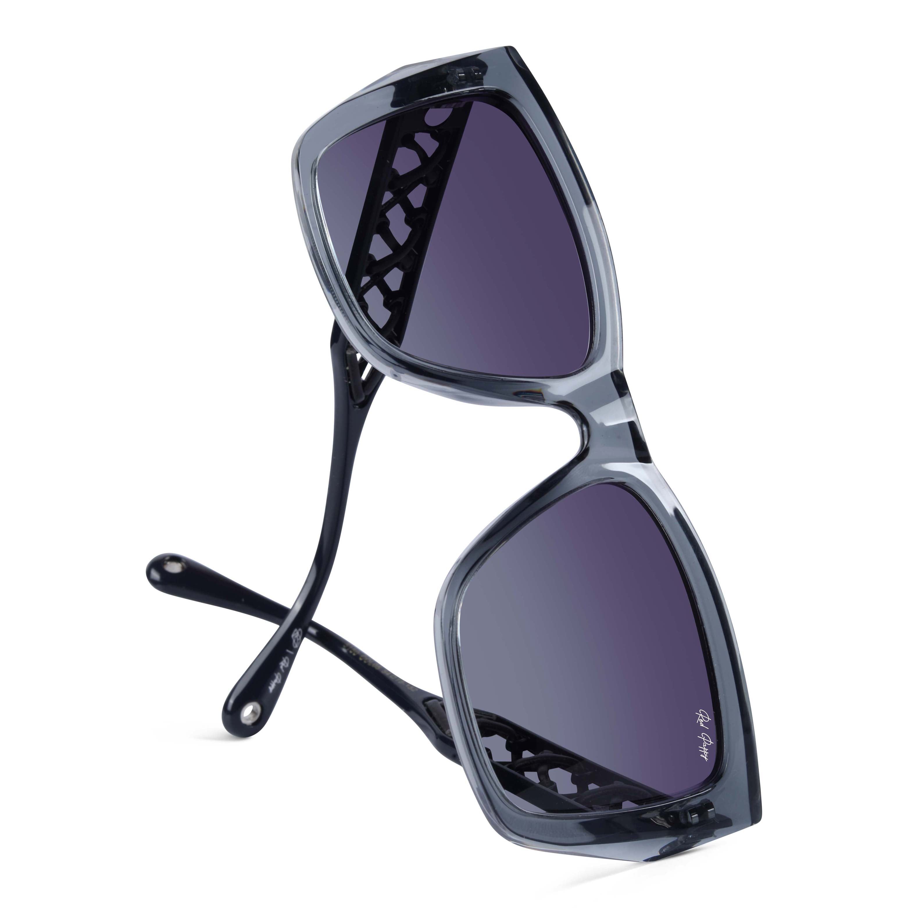 Atomize Purple Polarized Square Sunglasses