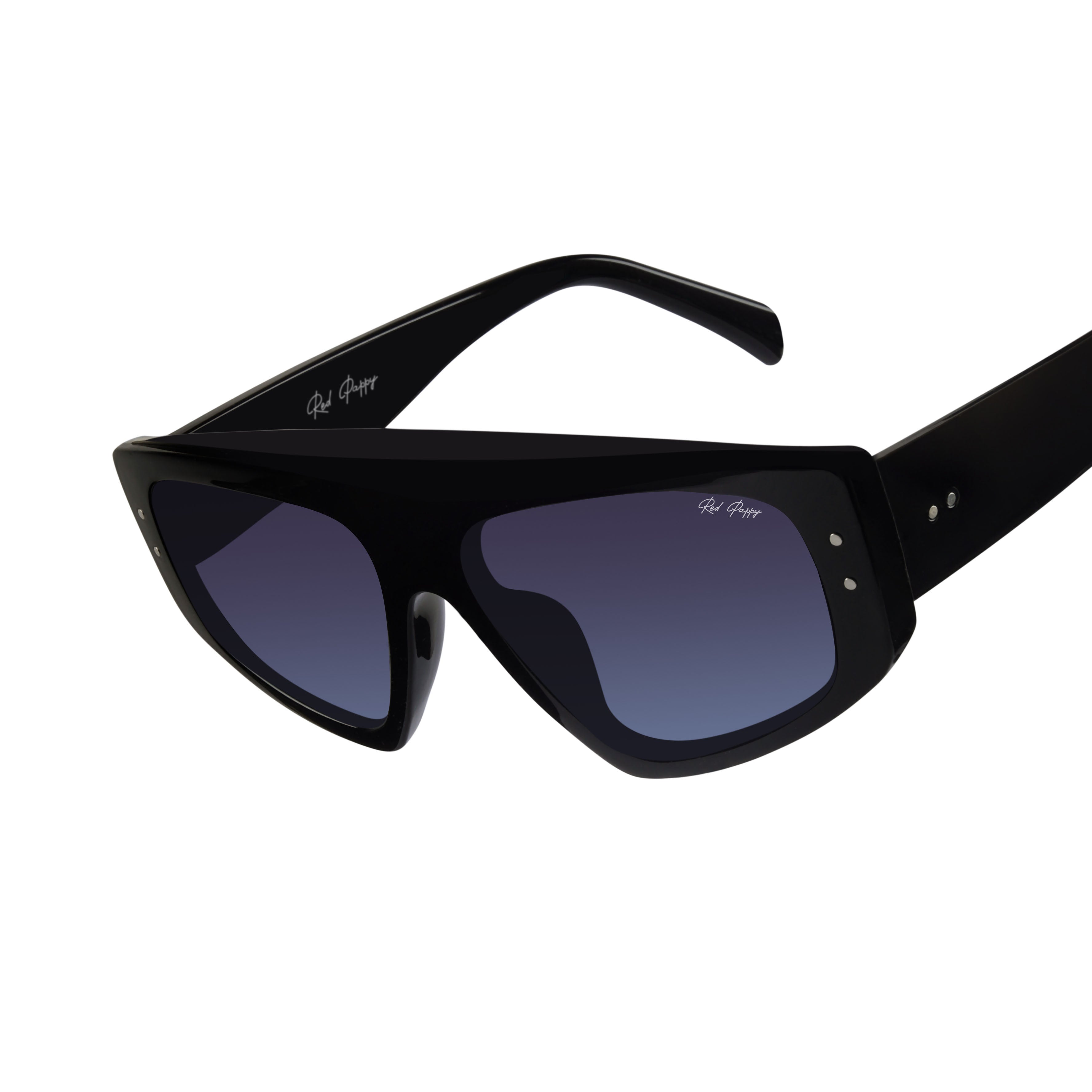 Aurion Black Matte Rectangle Sunglasses