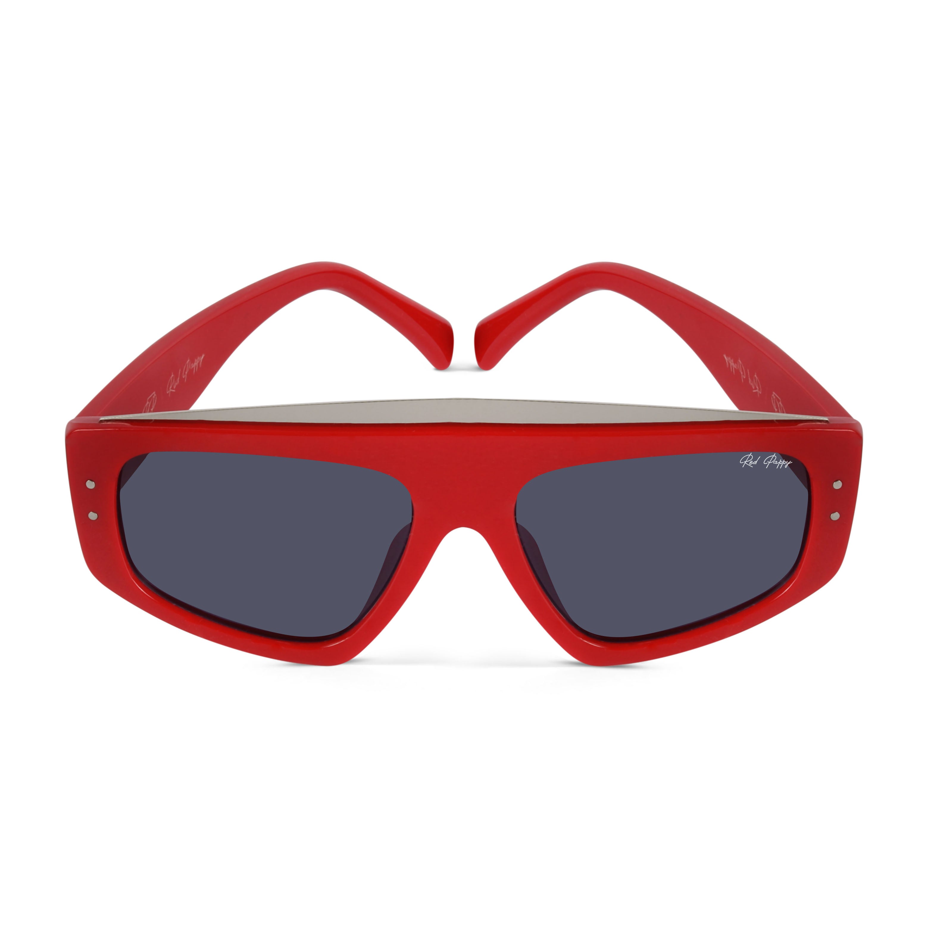 Aurion Red Rectangle Sunglasses