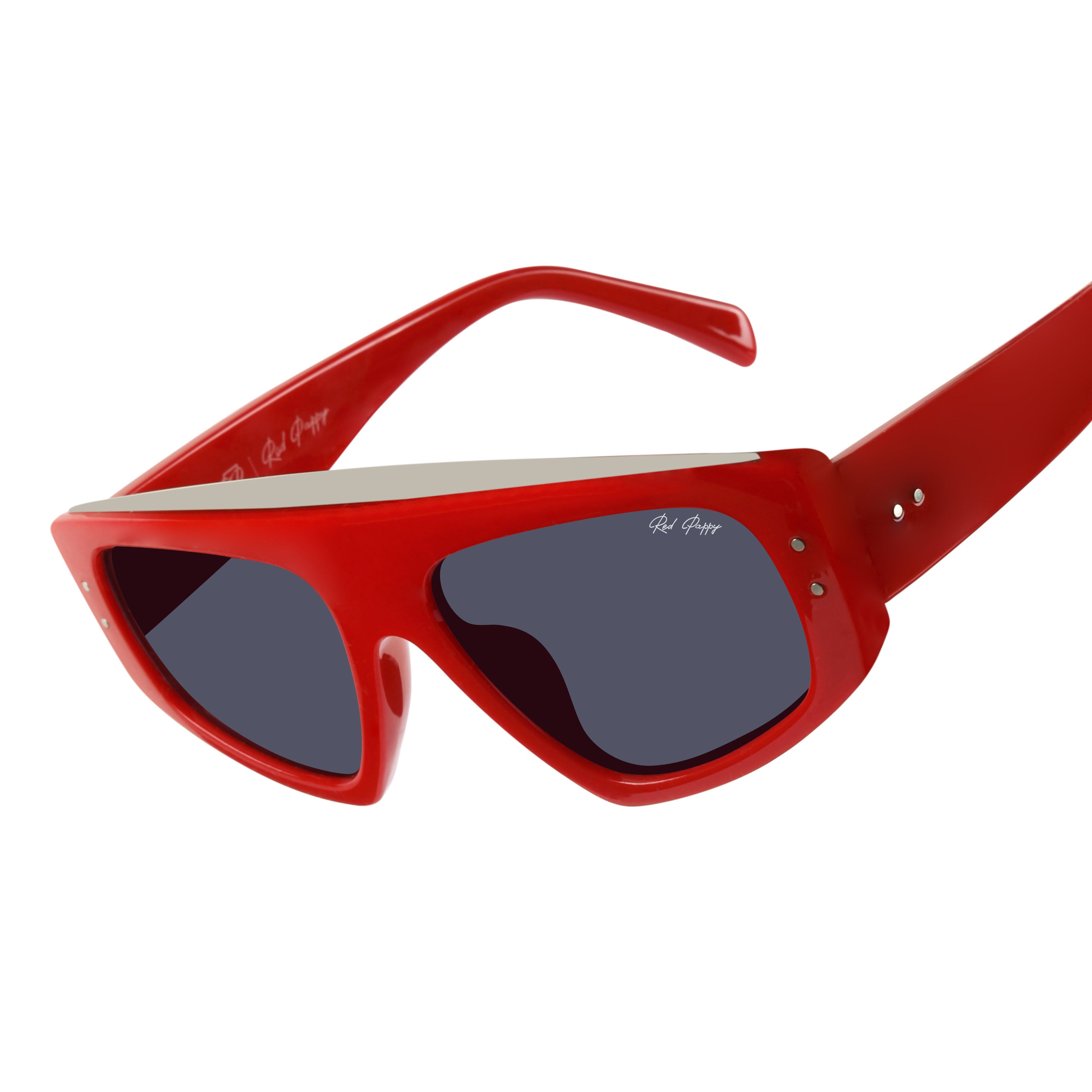 Aurion Red Rectangle Sunglasses