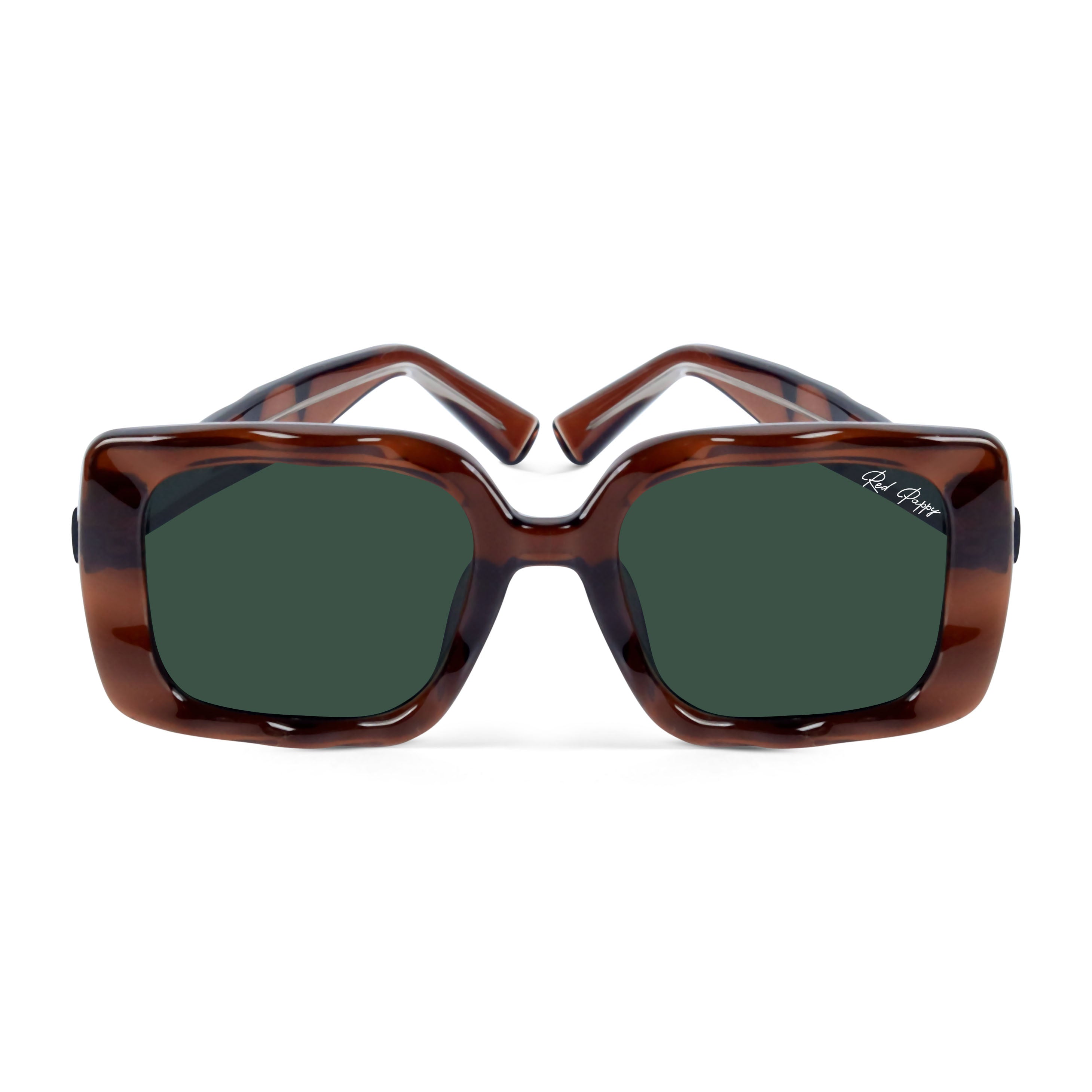 Brillara Green Square Sunglasses