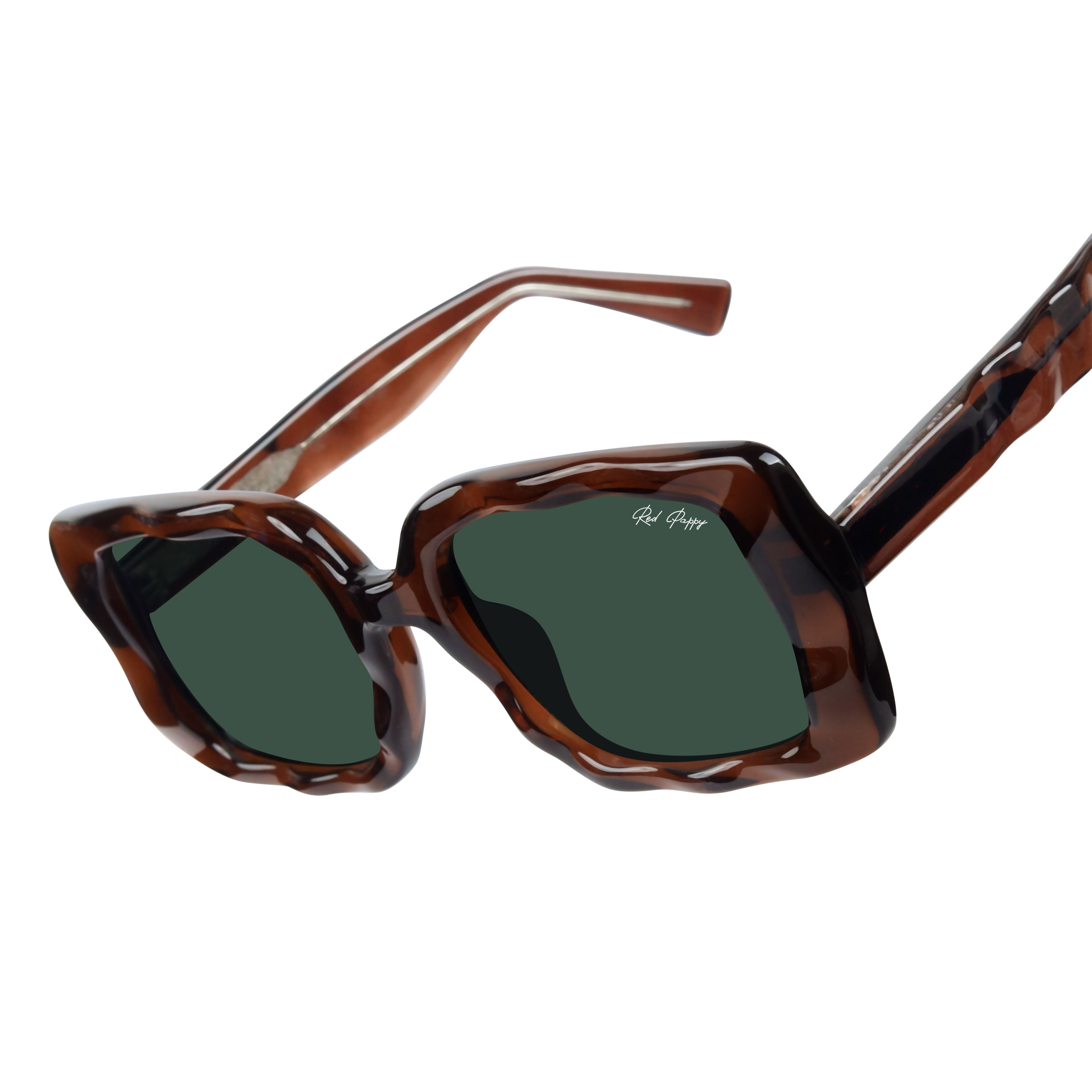 Brillara Green Square Sunglasses