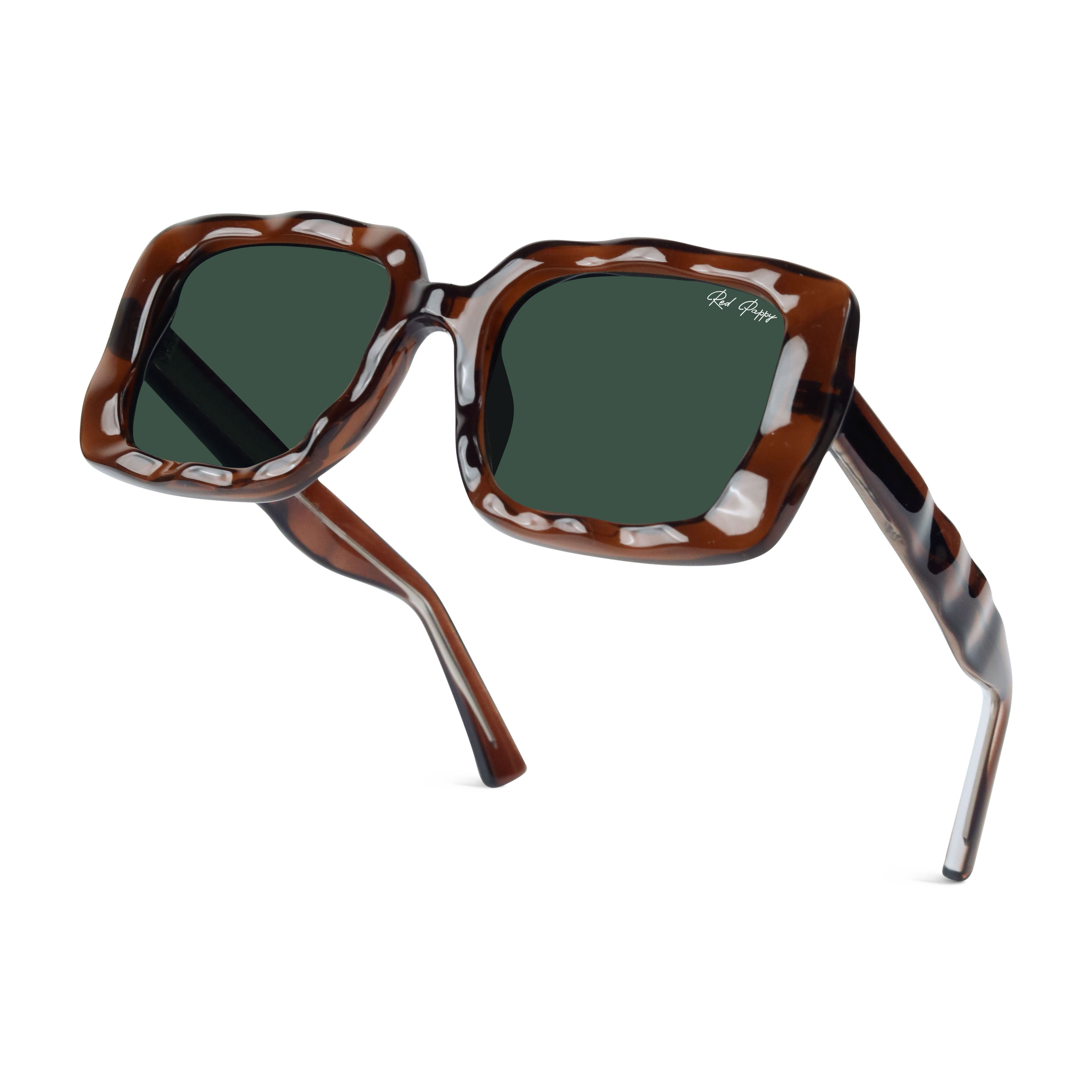 Brillara Green Square Sunglasses