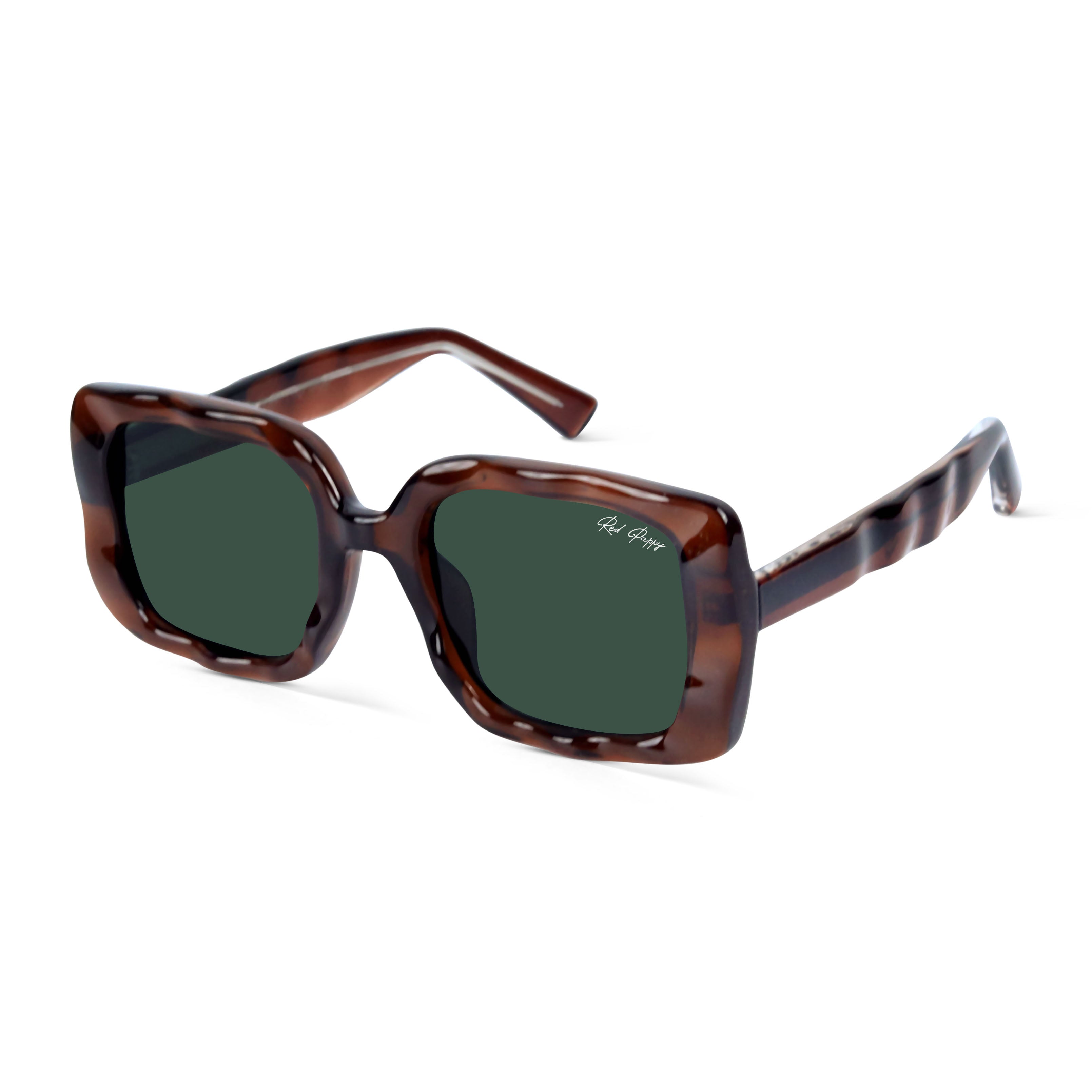 Brillara Green Square Sunglasses