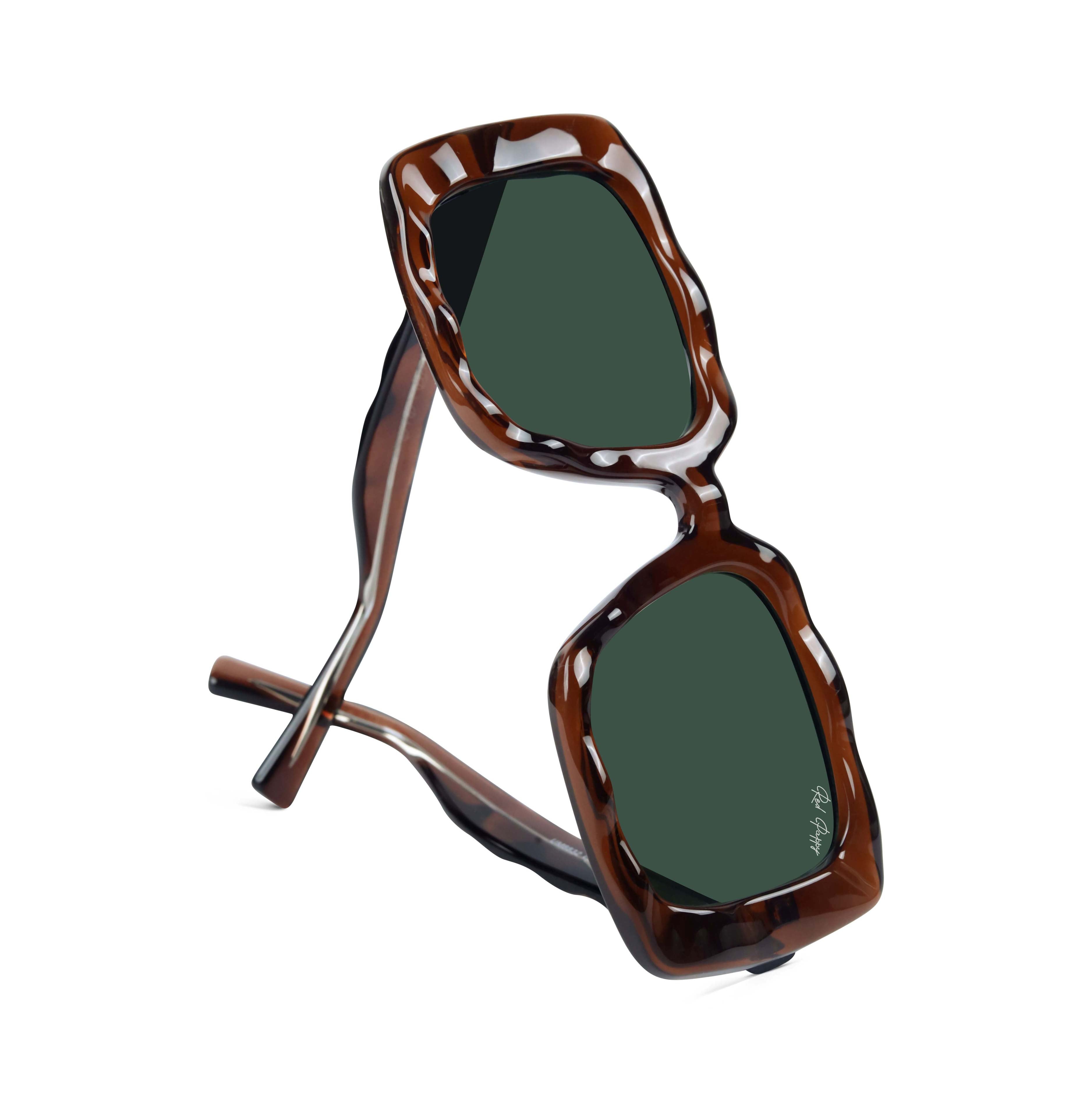 Brillara Green Square Sunglasses