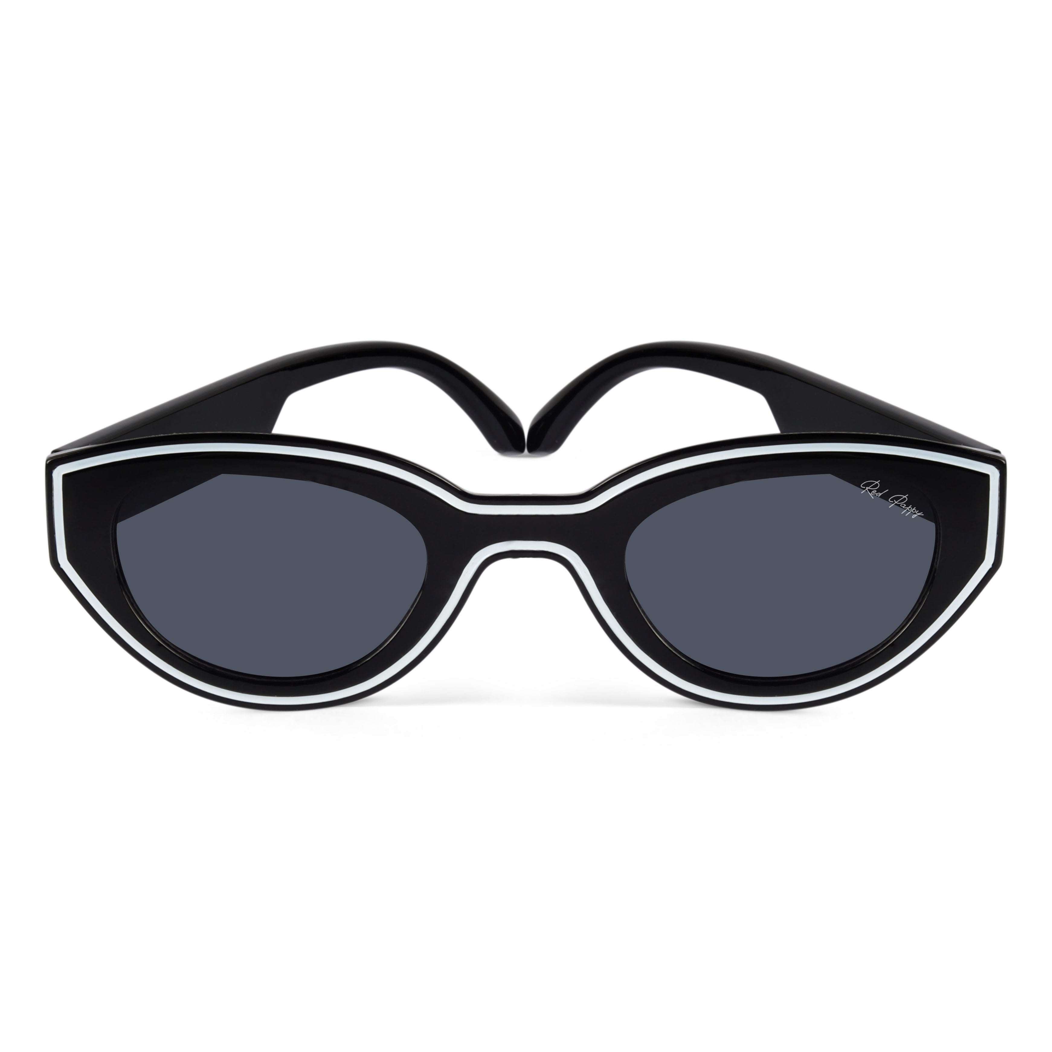 Chronon Black Rectangle Sunglasses